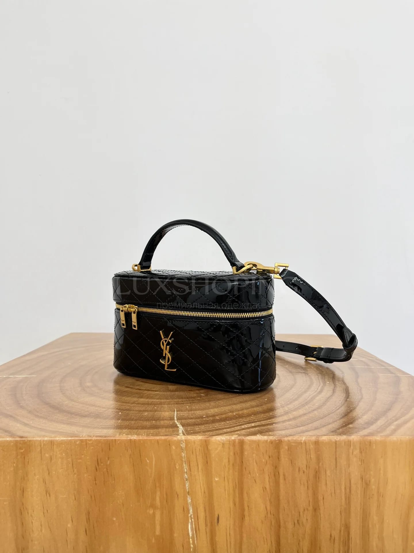 Сумка YSL Gaby Mini 18×11×6.5 см черная глянец - фото 3