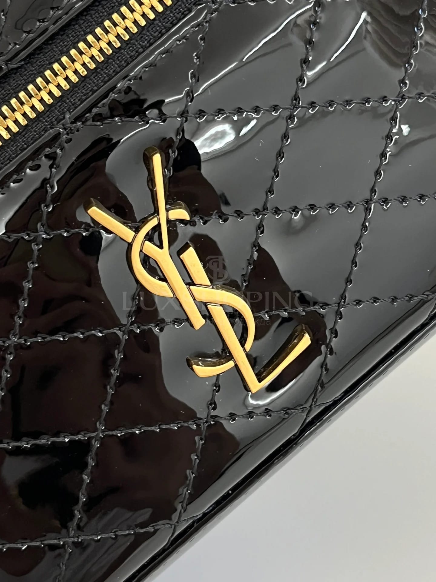 Сумка YSL Gaby Mini 18×11×6.5 см черная глянец - фото 4