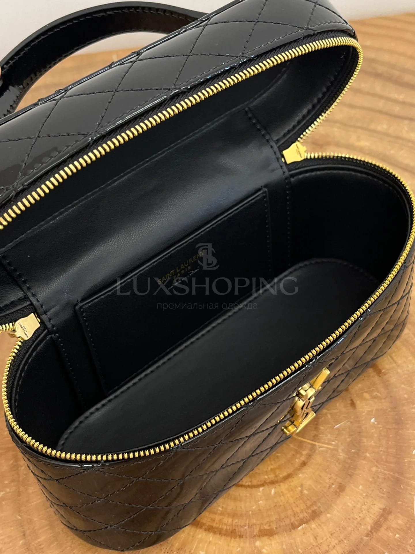 Сумка YSL Gaby Mini 18×11×6.5 см черная глянец - фото 8