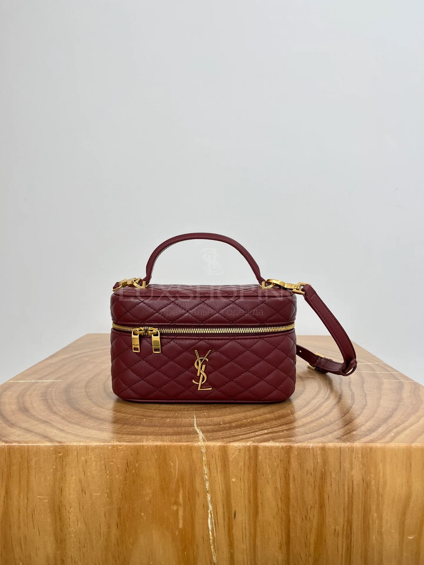 Сумка YSL Gaby Mini 18×11×6.5 см бордо - фото 2