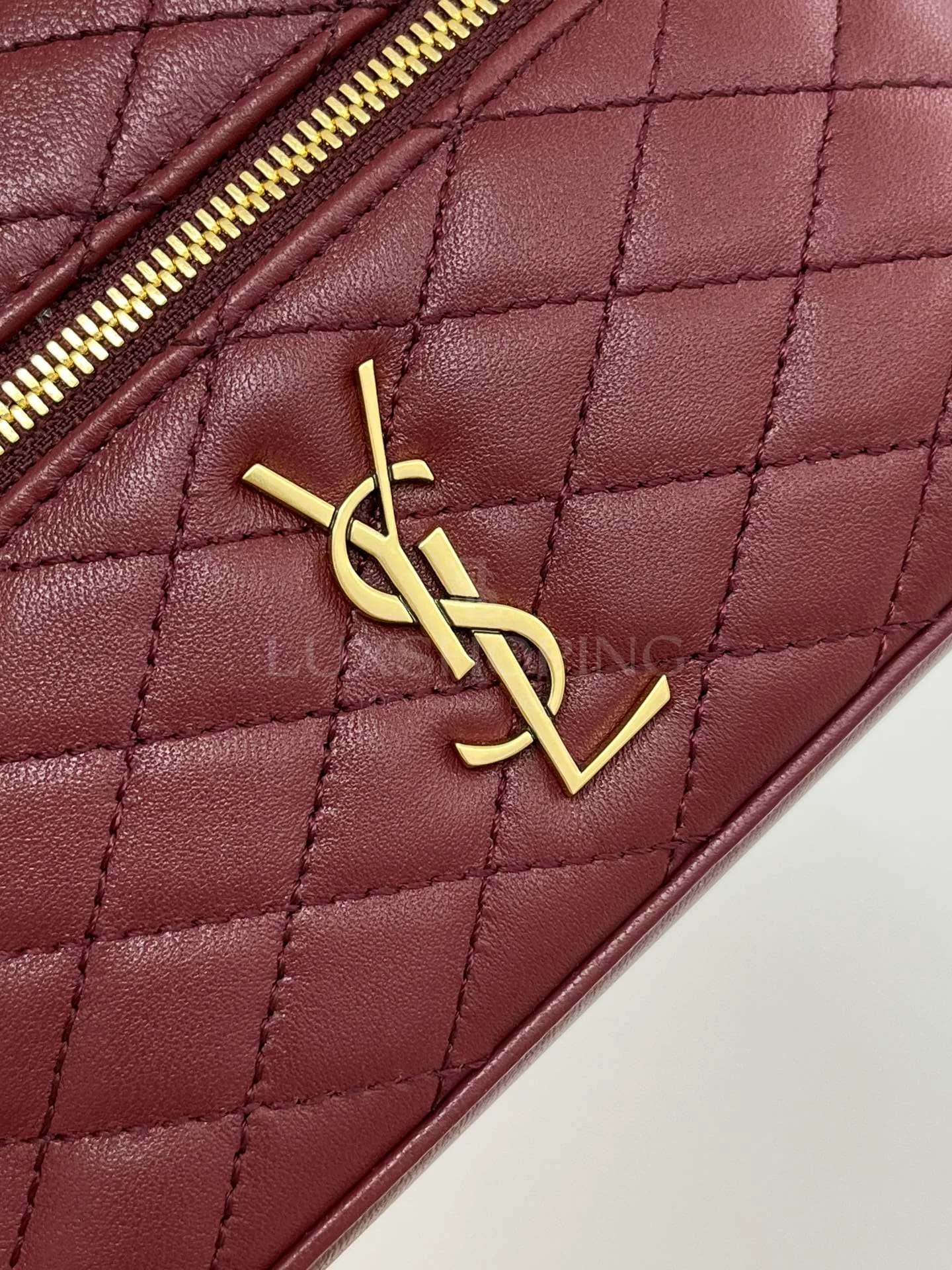 Сумка YSL Gaby Mini 18×11×6.5 см бордо - фото 4