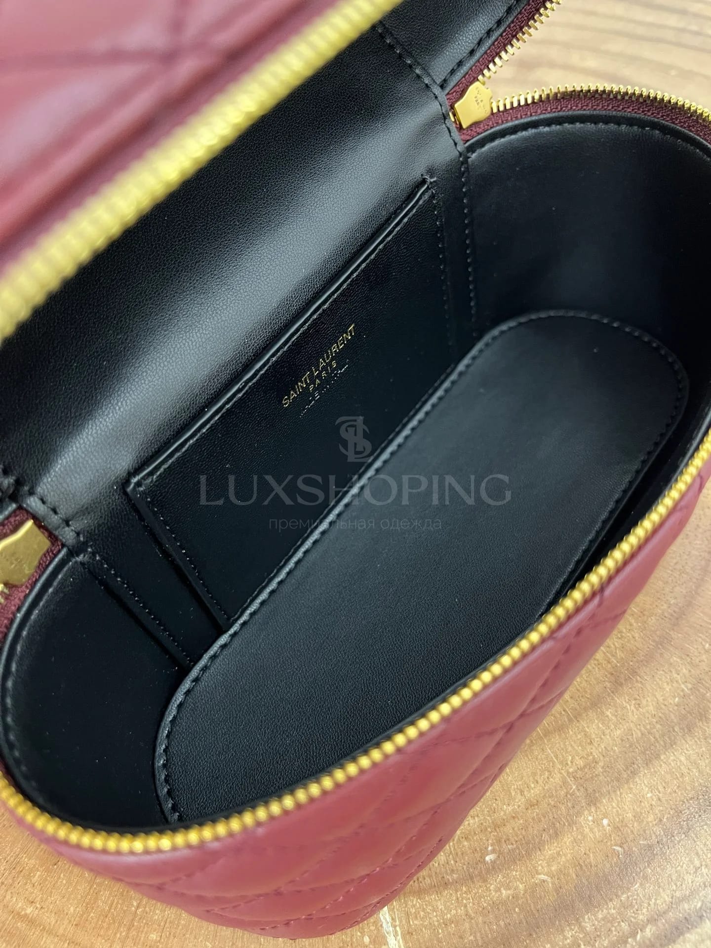 Сумка YSL Gaby Mini 18×11×6.5 см бордо - фото 8