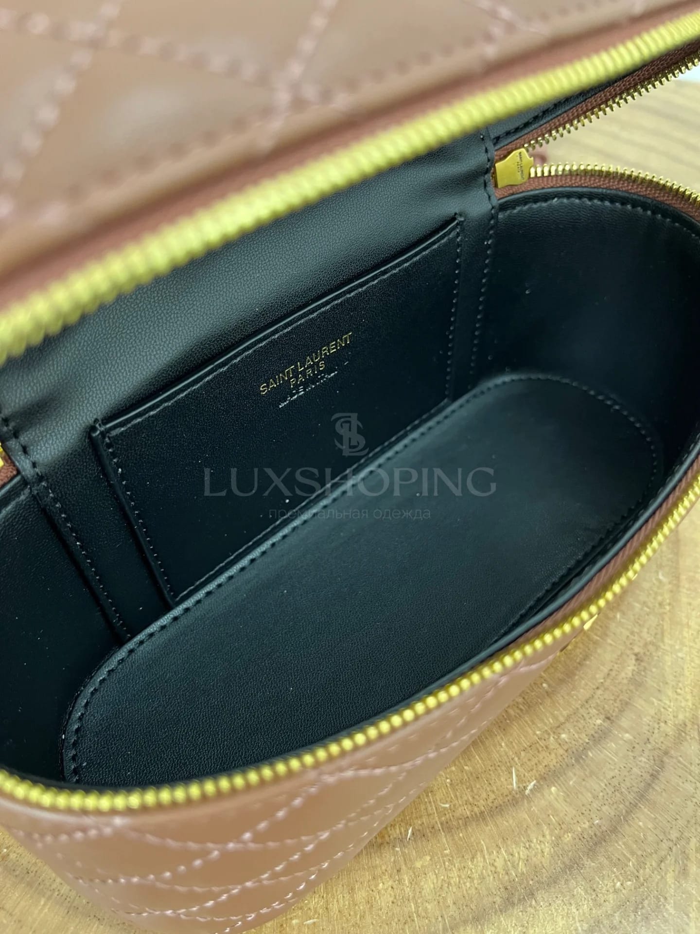 Сумка YSL Gaby Mini 18×11×6.5 см коричневая - фото 8