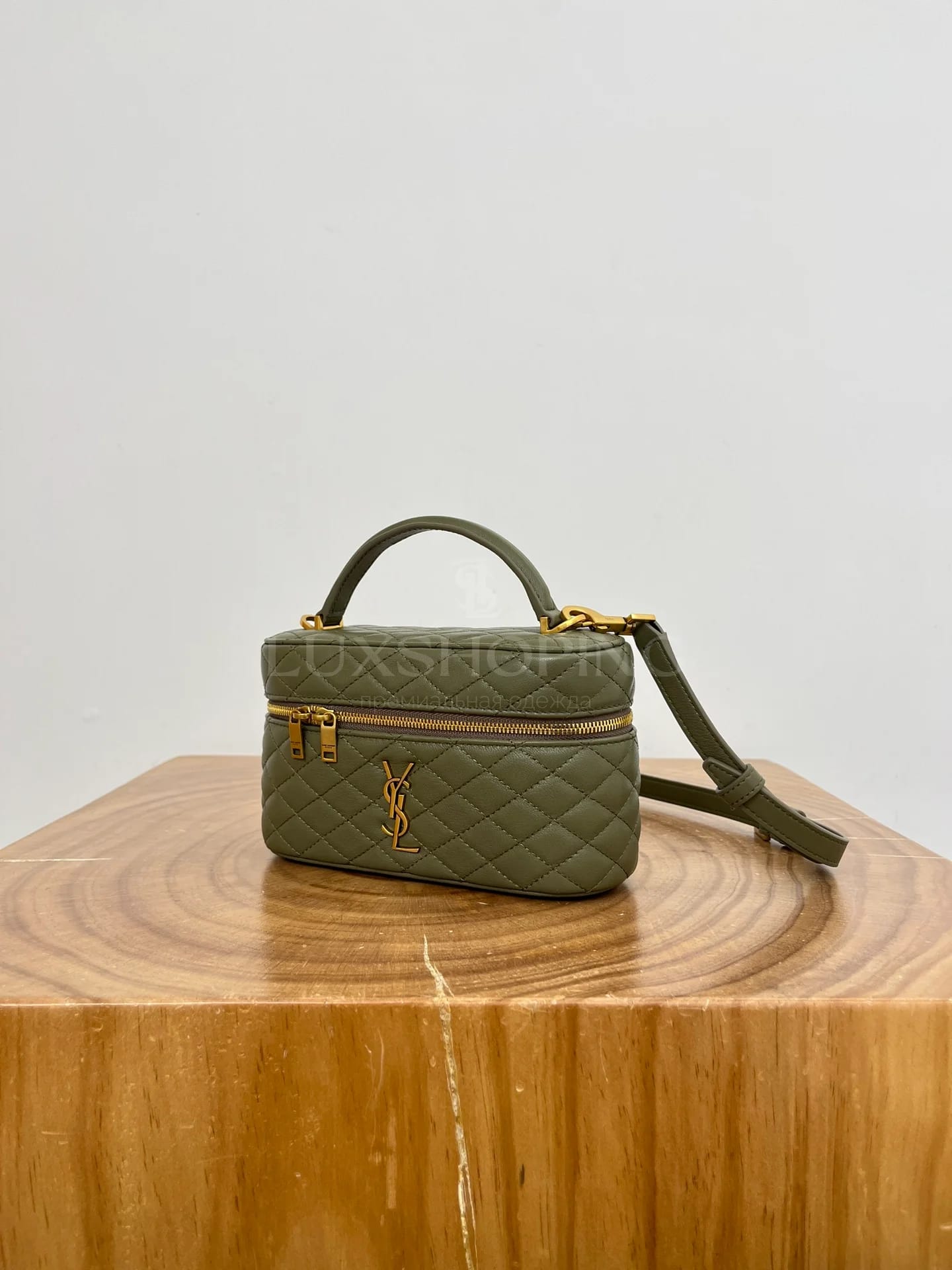 Сумка YSL Gaby Mini 18×11×6.5 см зеленая - фото 3