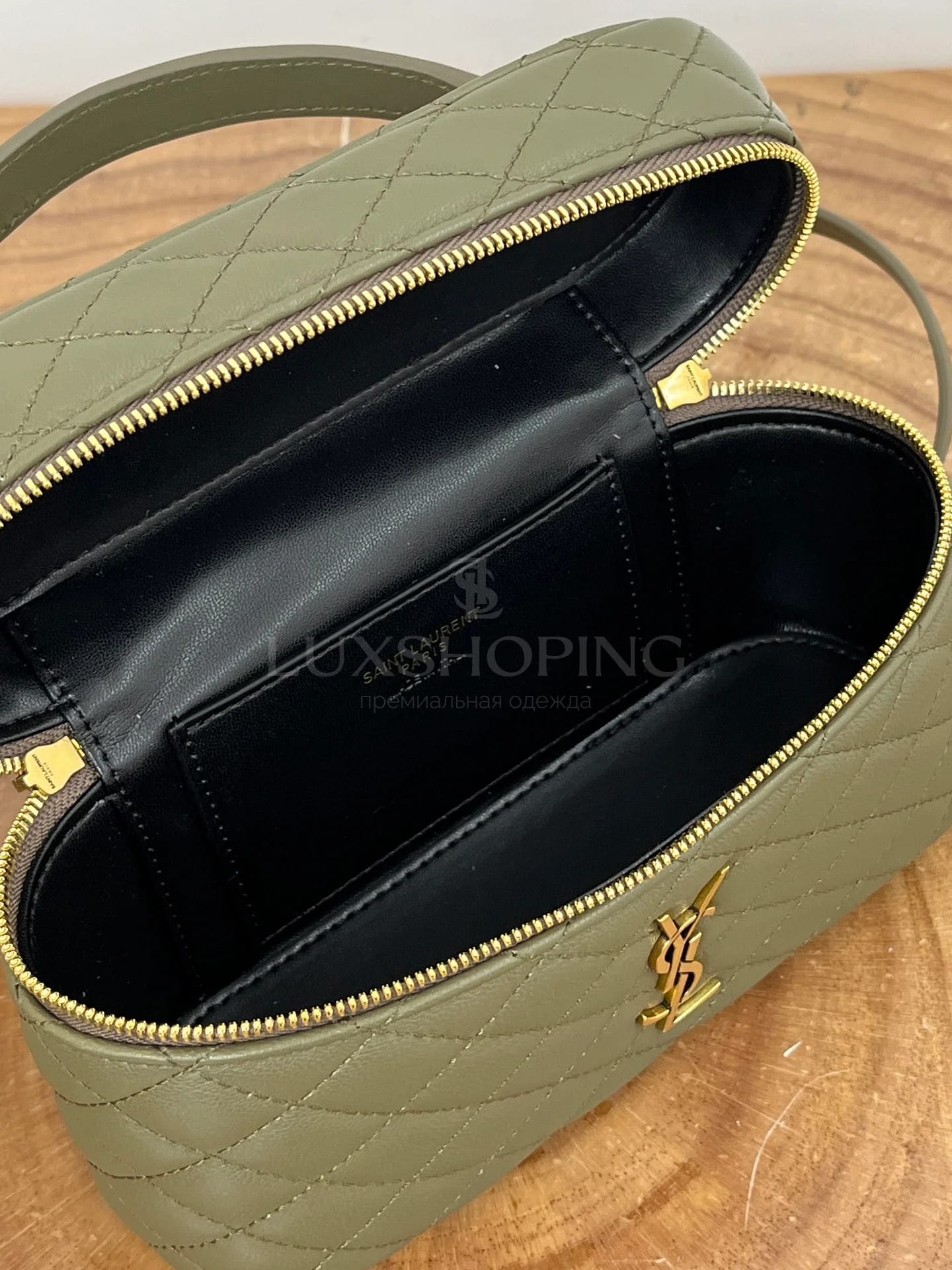 Сумка YSL Gaby Mini 18×11×6.5 см зеленая - фото 8