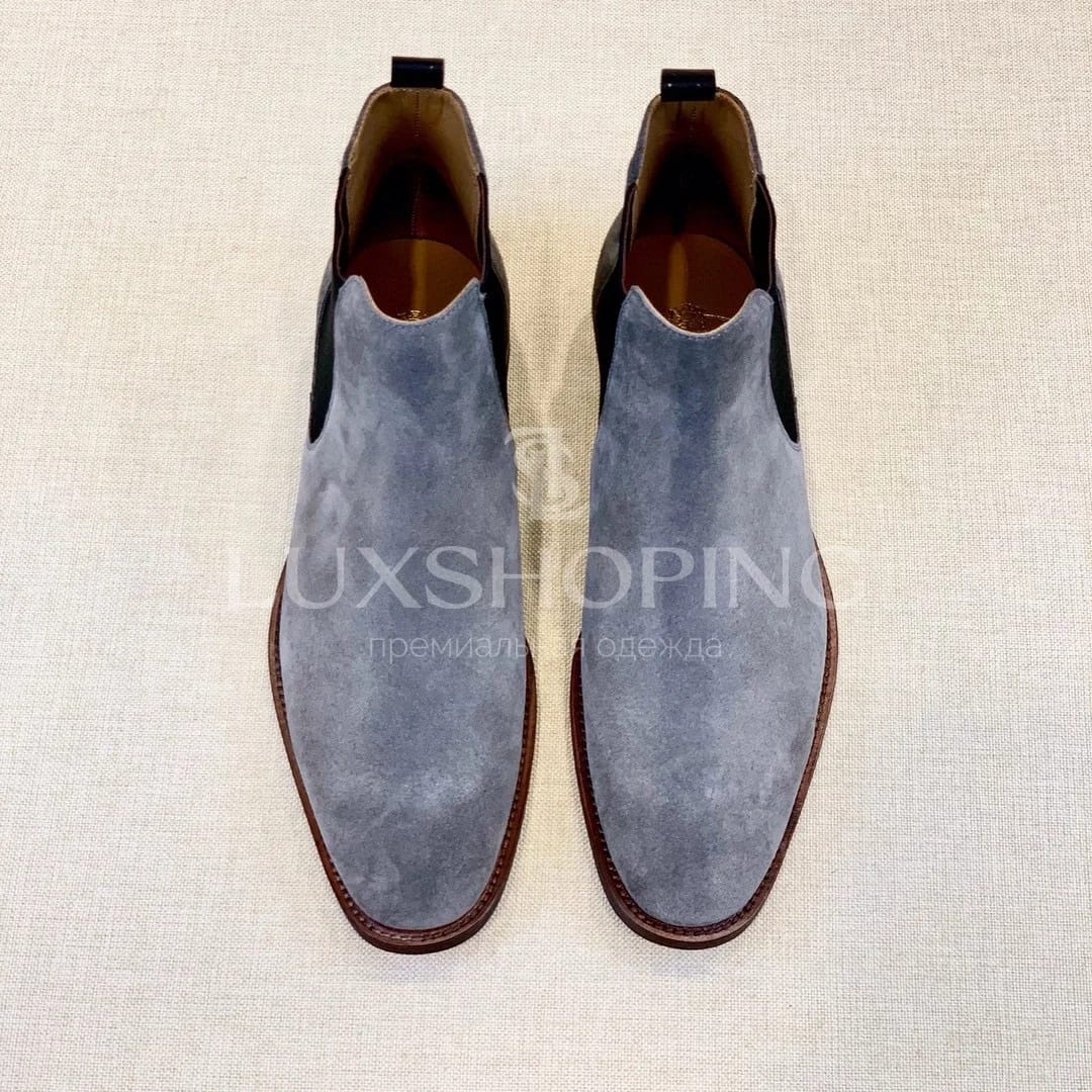 Church’s Chelsea Boots  Мужские челси из серой замши, ручная работа в Англии - фото 7