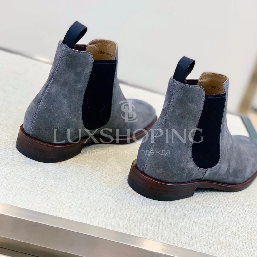 Church’s Chelsea Boots  Мужские челси из серой замши, ручная работа в Англии - фото 9