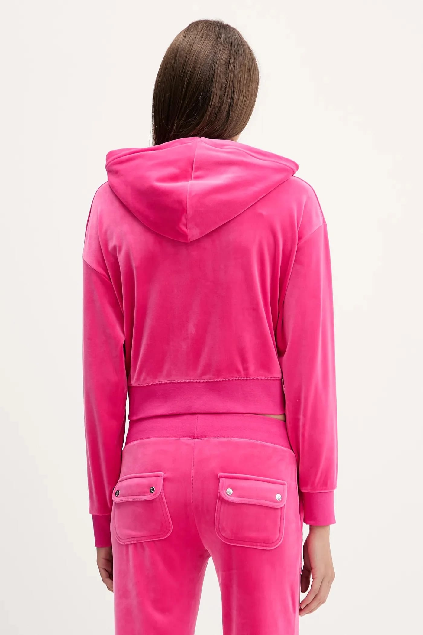 Бархатный свитшот BRENDAL CROP OVERSIZED HOODIE - фото 3