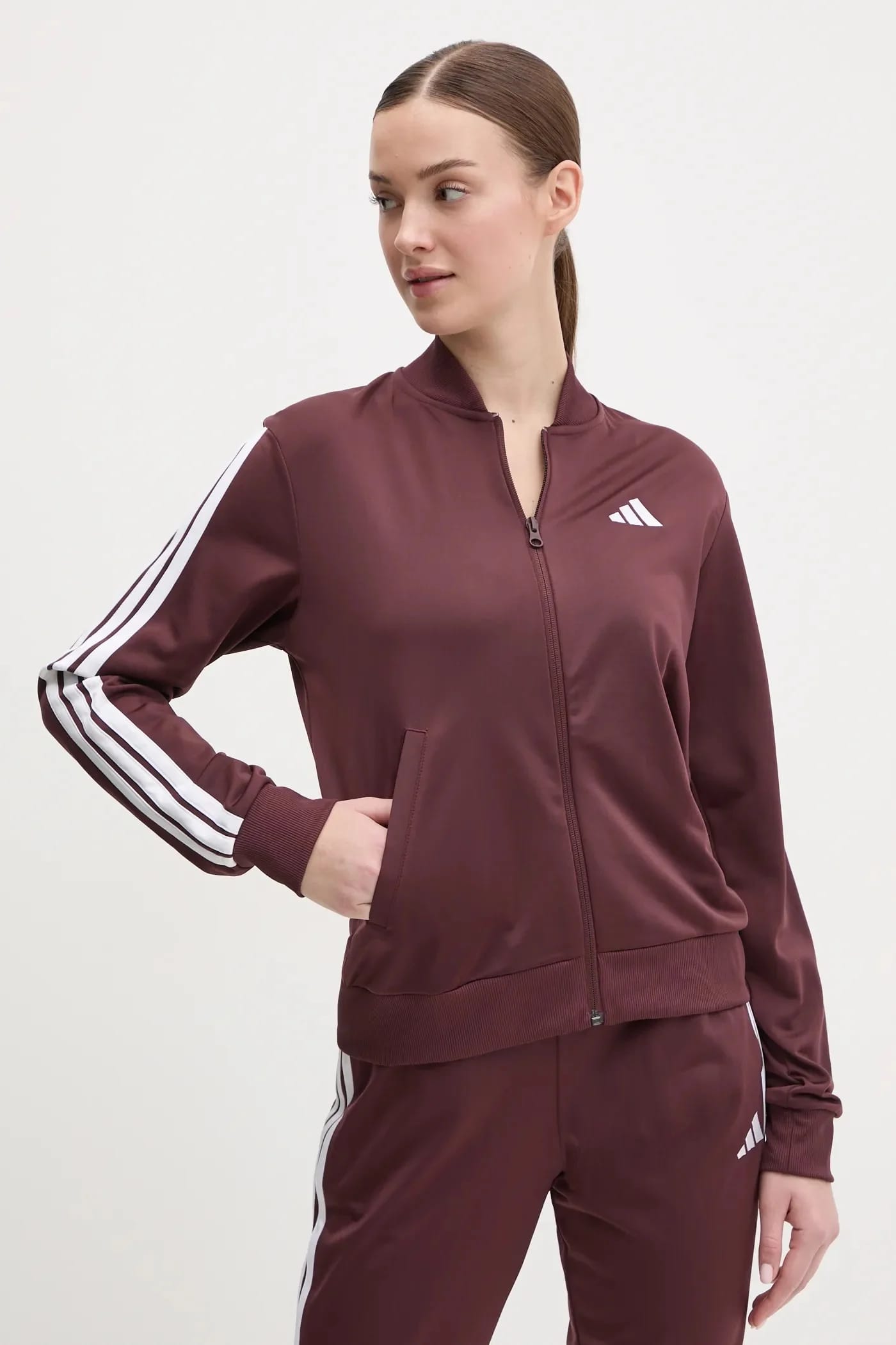 Спортивный костюм Essentials бордовый для женщин - фото 3