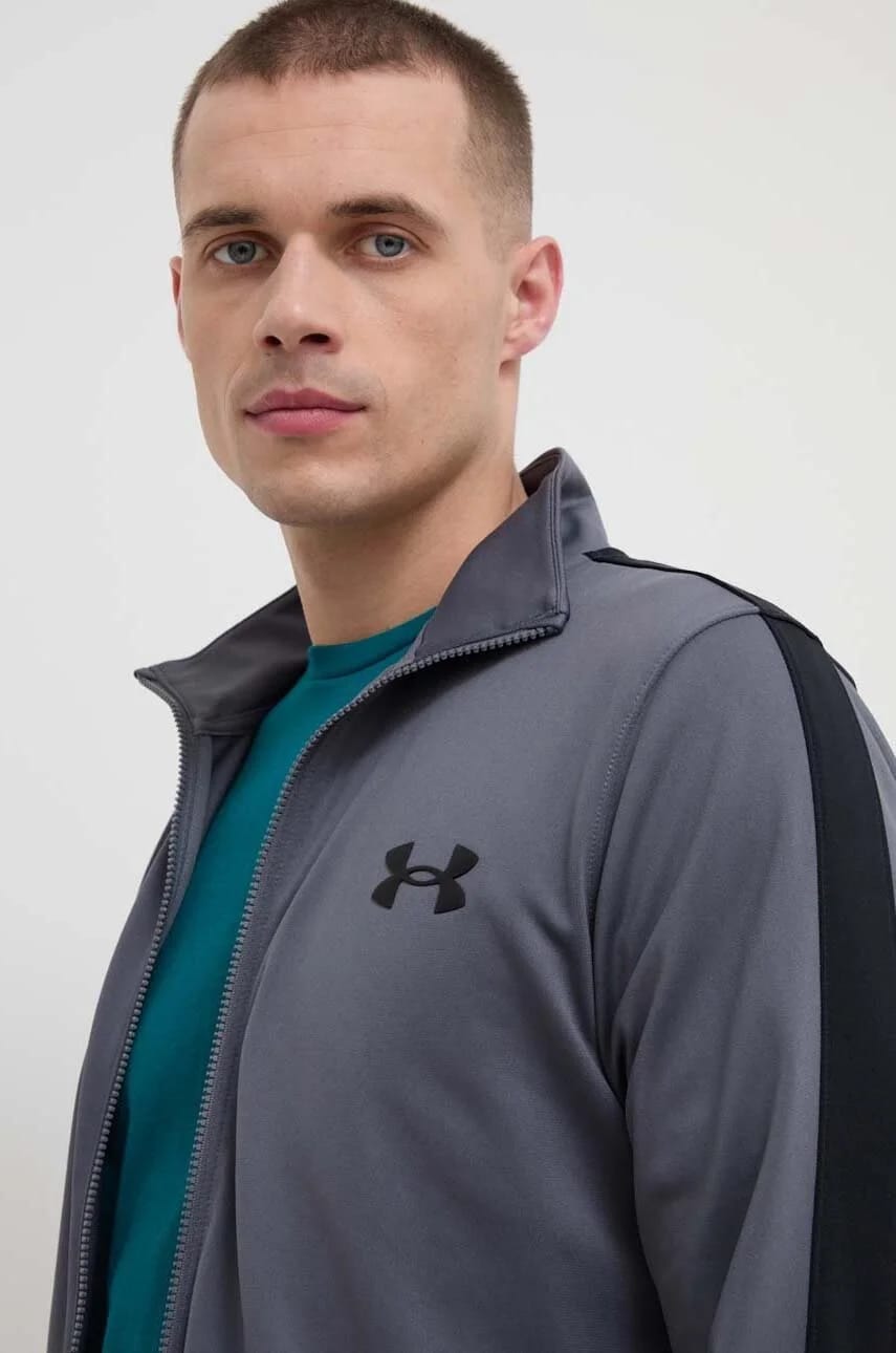 Спортивный спортивный костюм Knit Track Suit серый для мужчин - фото 5
