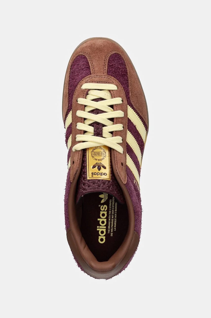 кроссовки Gazelle Indoor бордовые для мужчин - фото 4