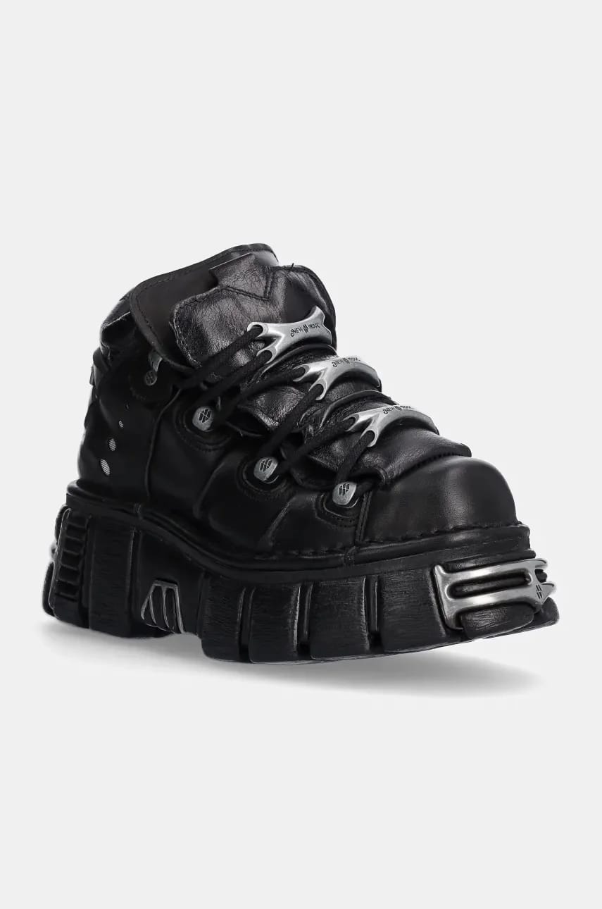Кожаные кроссовки Itali Negro + Nomada Negro + Tower Negro Acero