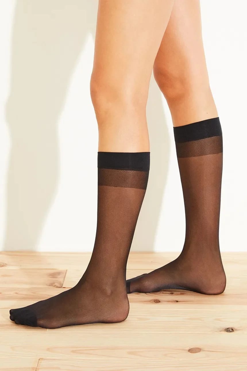 MINI BASIC SOCKINGS, 2 пары гольфов - фото 2