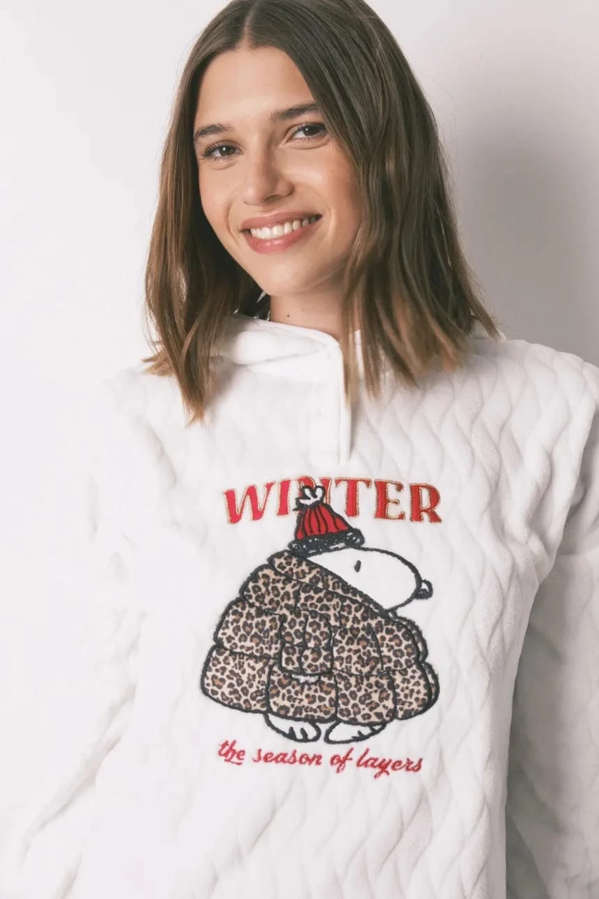 SNOOPY толстовка в стиле пижамы - фото 5