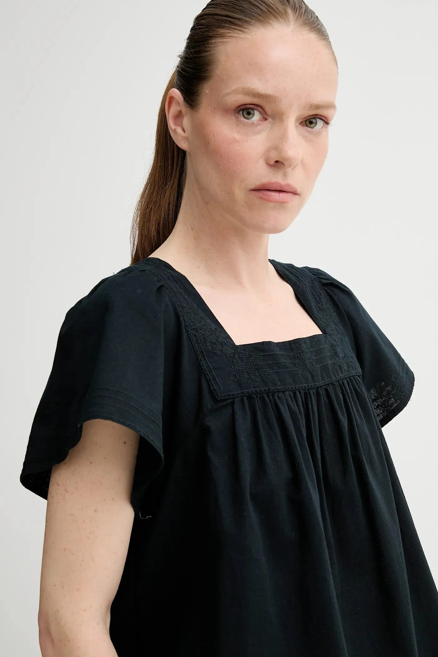 AMBRE BABYDOLL TANK блузка из льна - фото 4