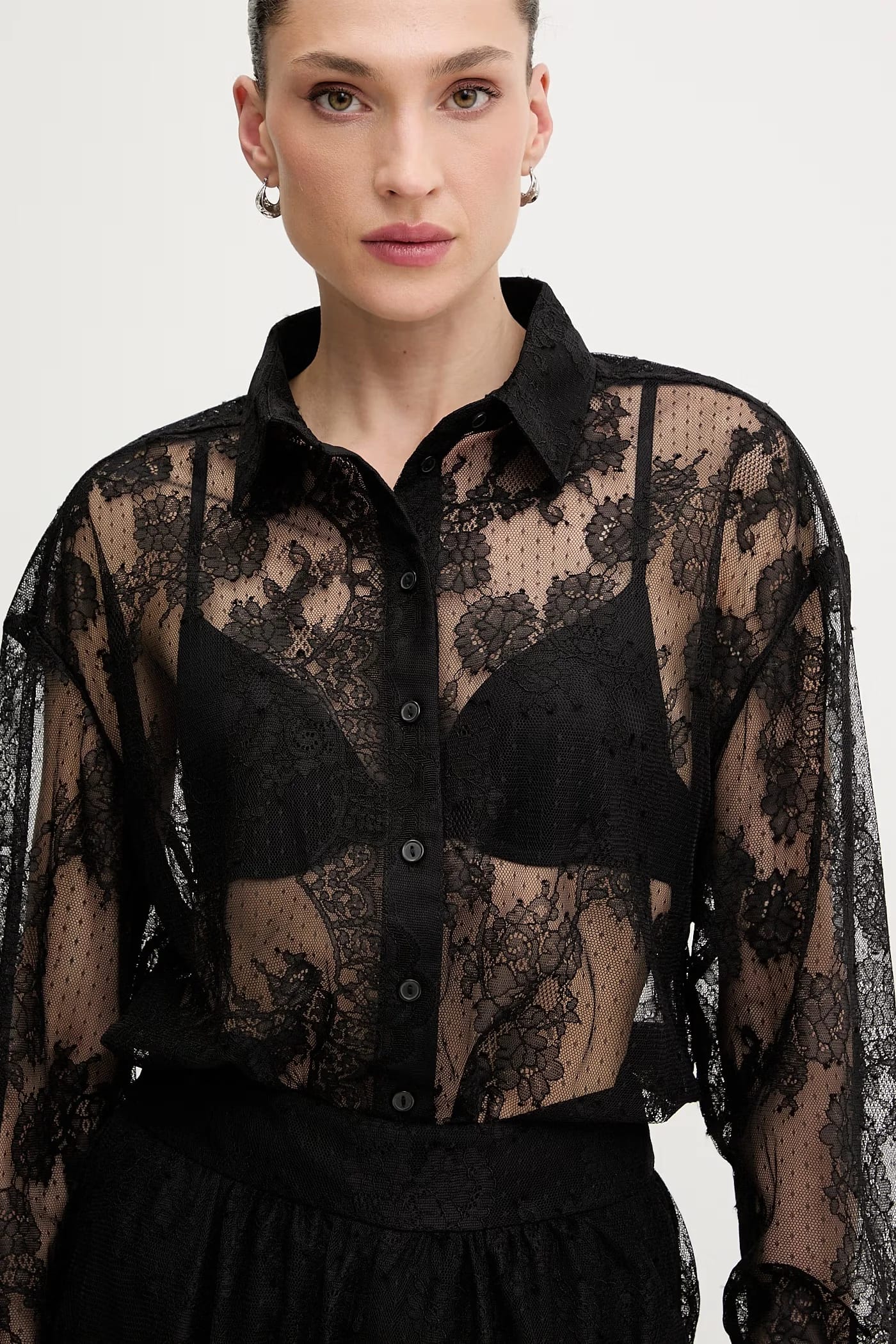 Рубашка черная для женщин - фото 4