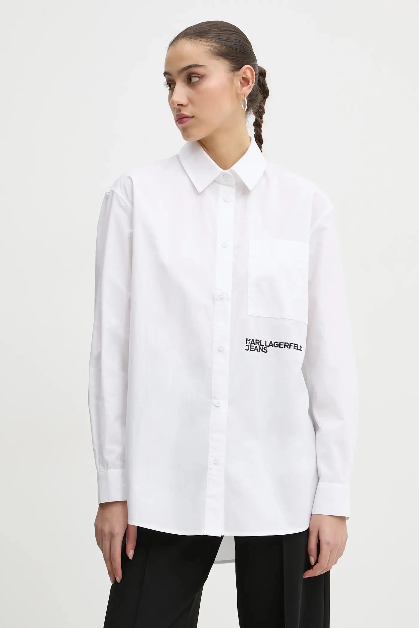 Хлопковая рубашка Karl Lagerfeld Jeans