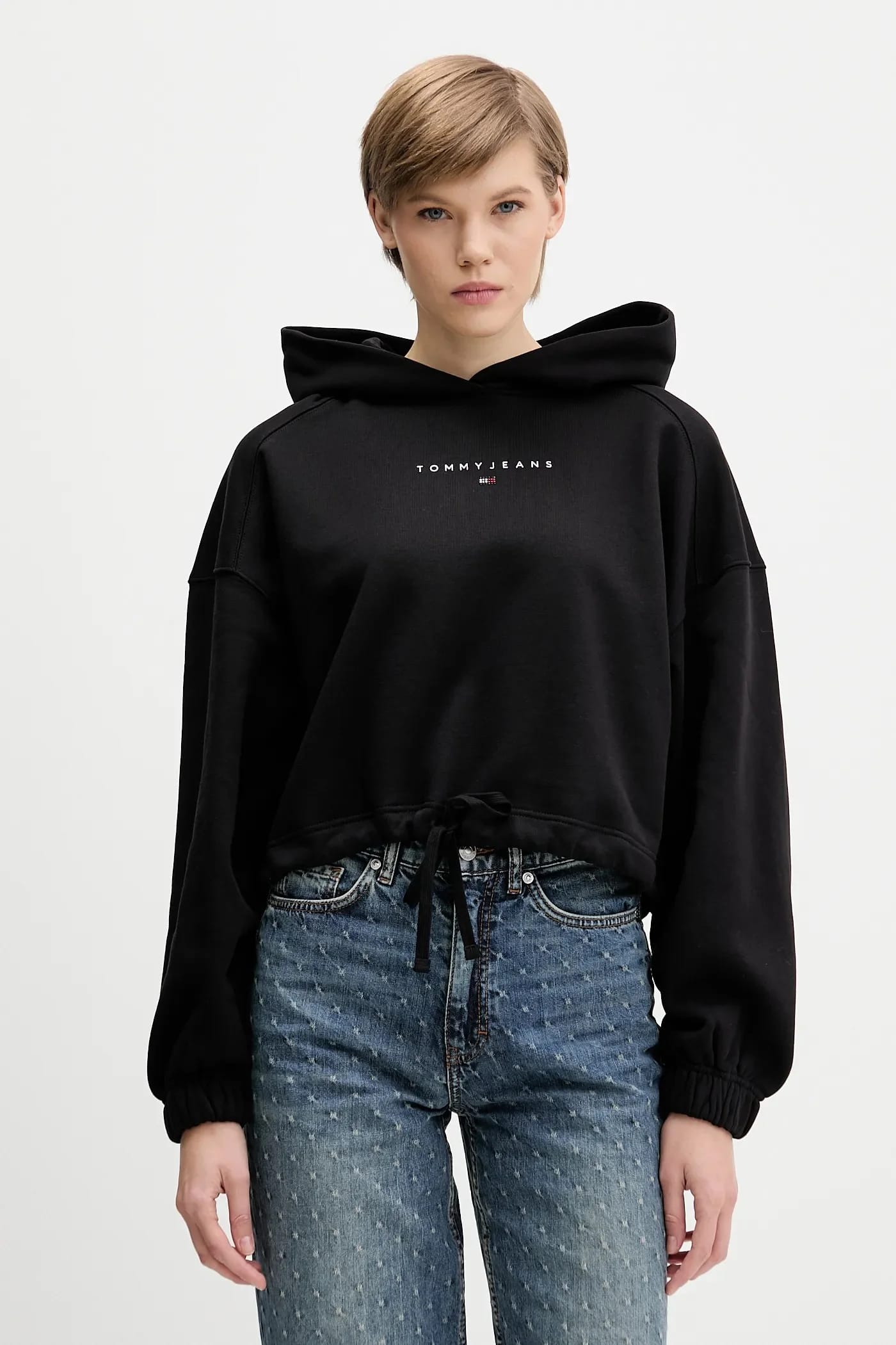 Хлопковая толстовка черная для женщин