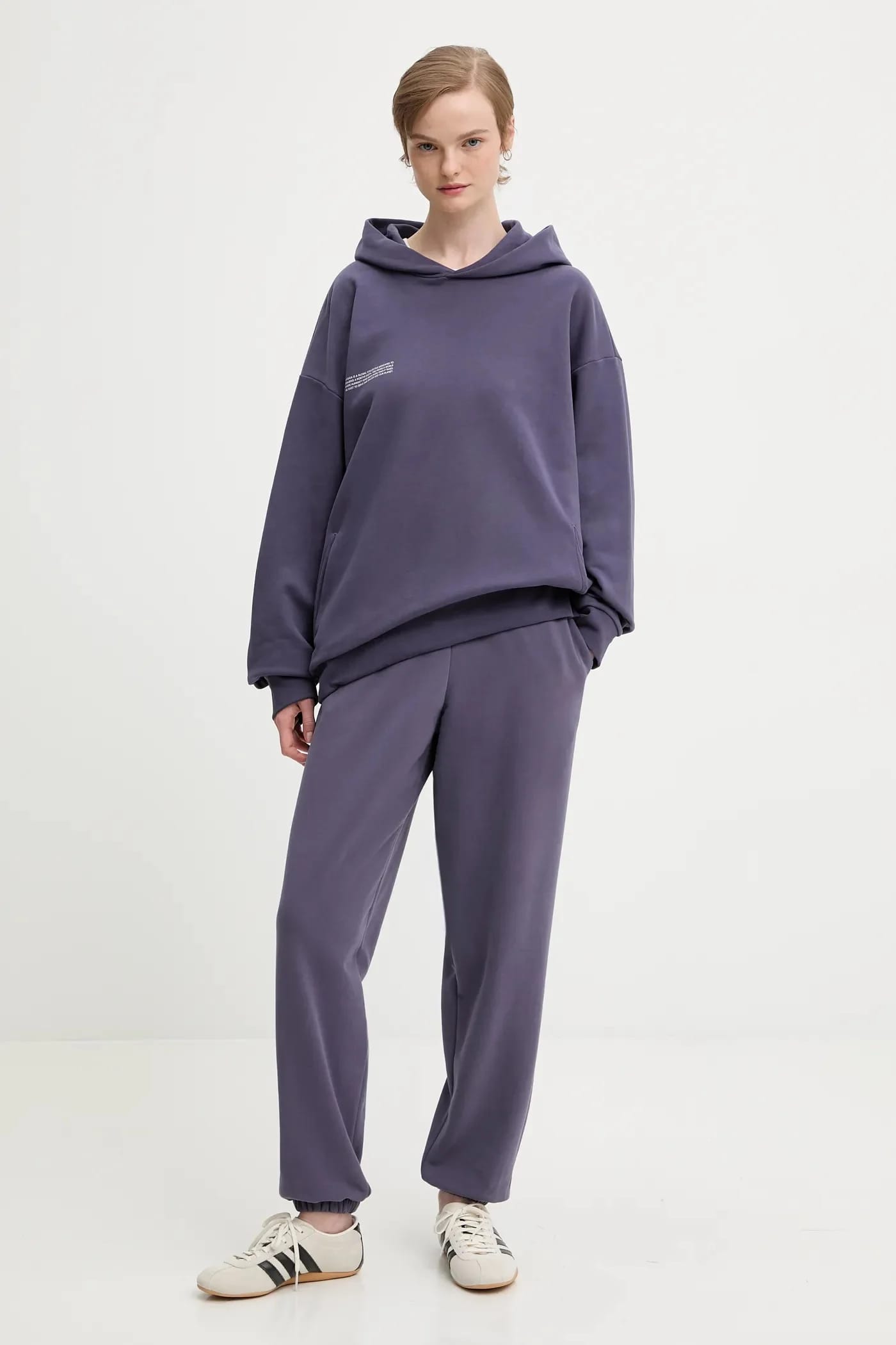 Хлопковая толстовка фиолетовая для женщин - фото 5