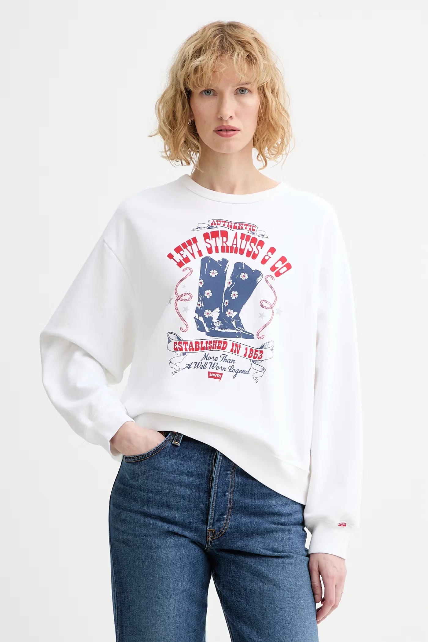Толстовка из хлопка GRAPHIC HERITAGE CREW