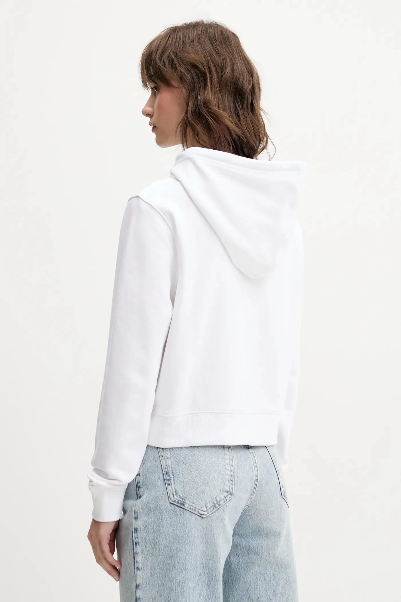 Хлопковая толстовка белая для женщин - фото 3