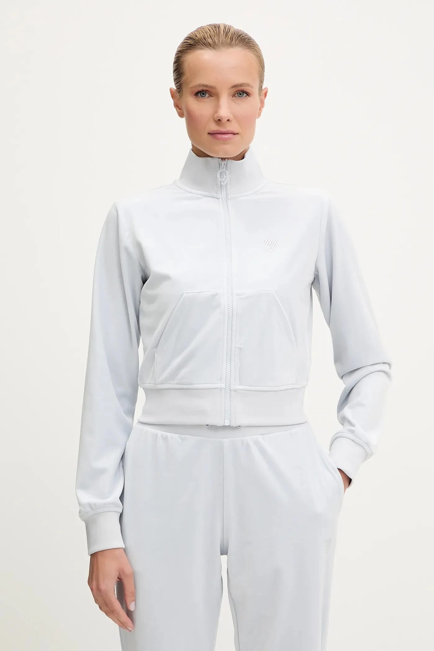 бархатная толстовка COUTURE синяя для женщин