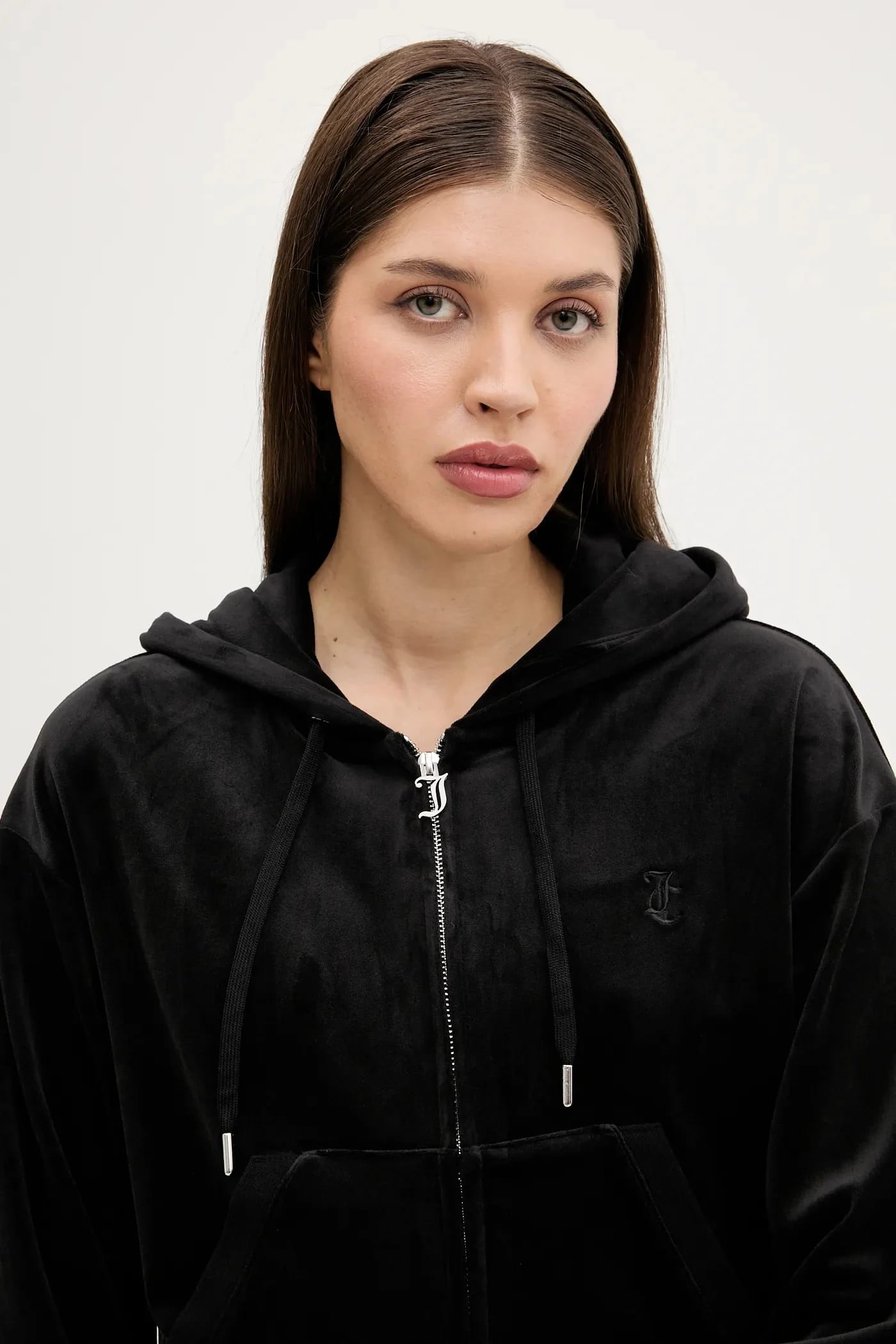 Бархатный свитшот BRENDAL CROP OVERSIZED HOODIE - фото 4