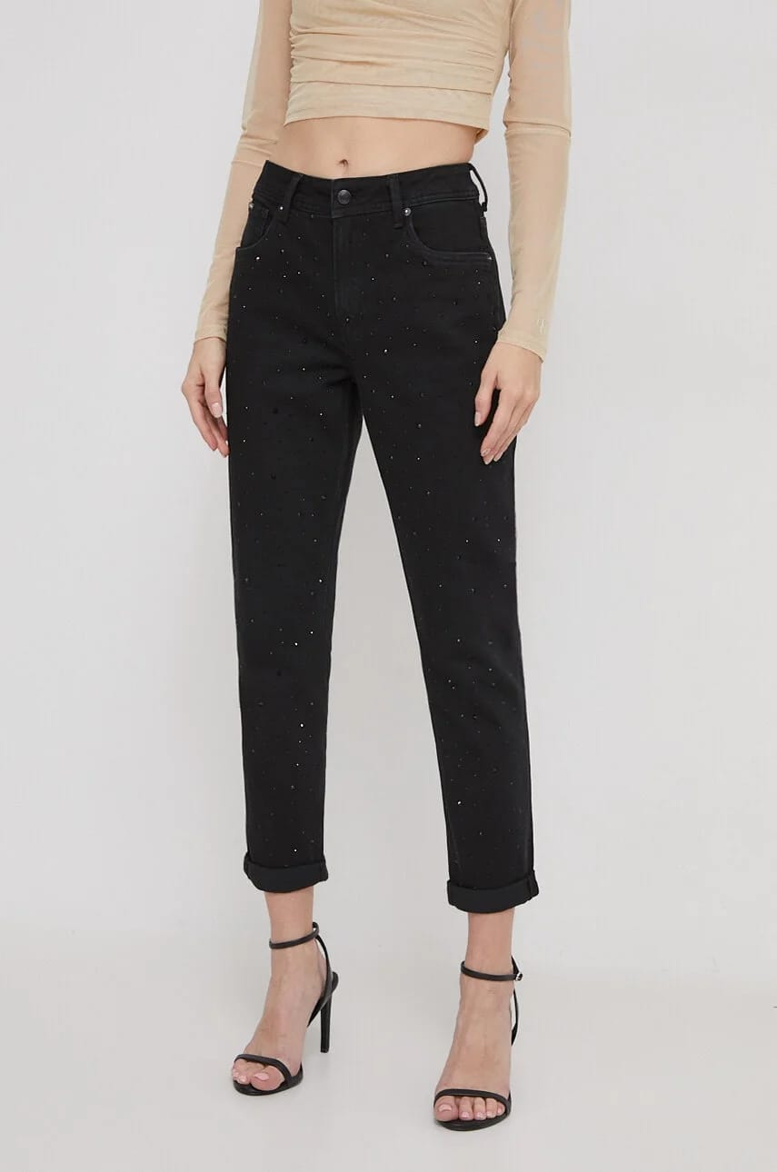 TAPERED JEANS Джинсы HW SPARKLE - фото 3