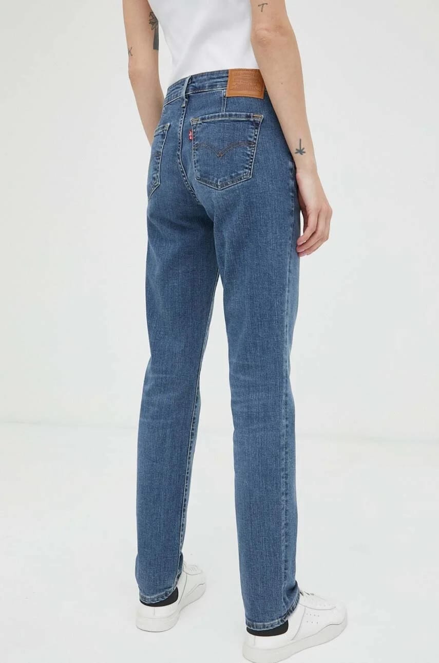 джинсы 712 SLIM WELT POCKET синие для женщин - фото 3