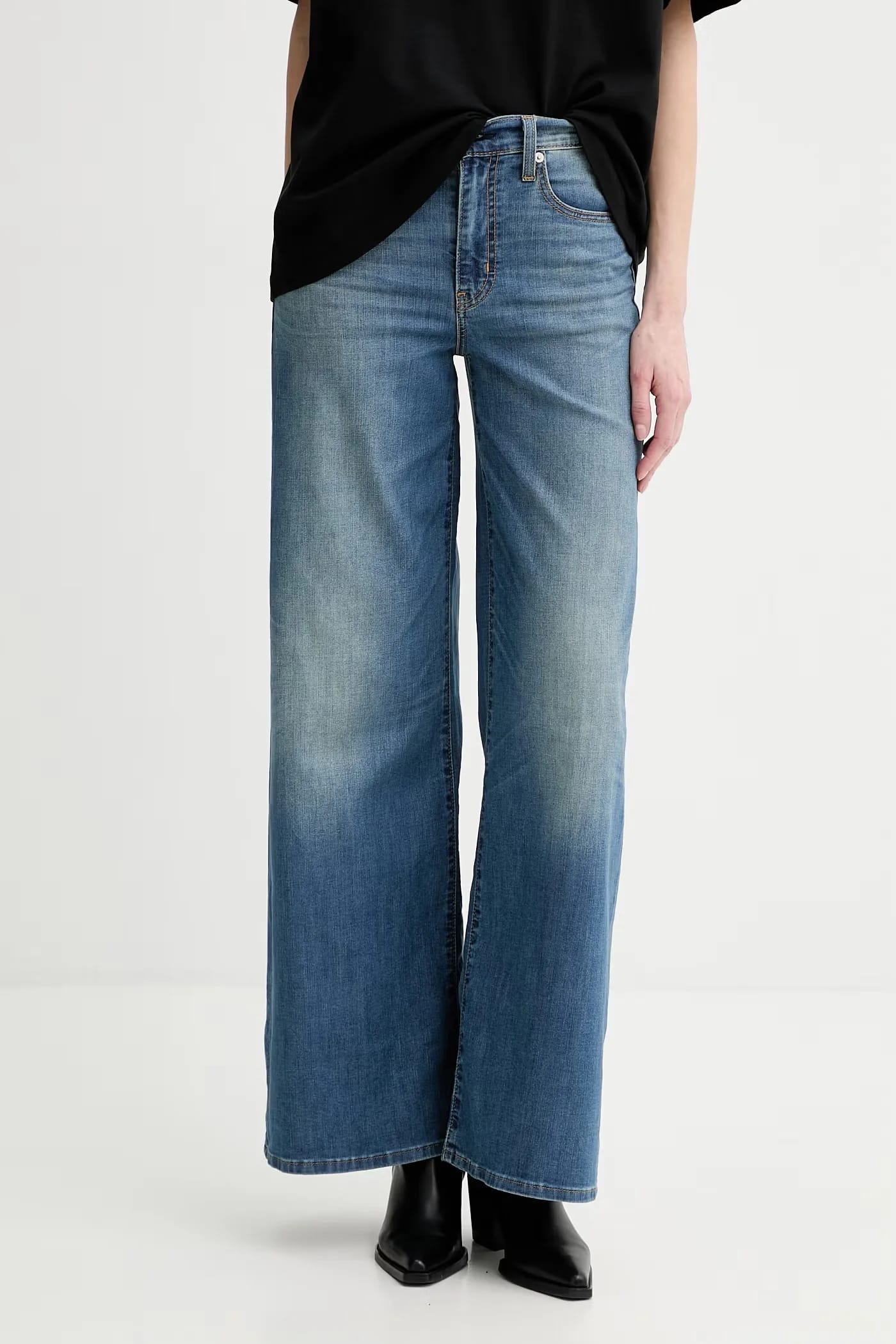 джинсы 728 HR WIDE LEG синие для женщин