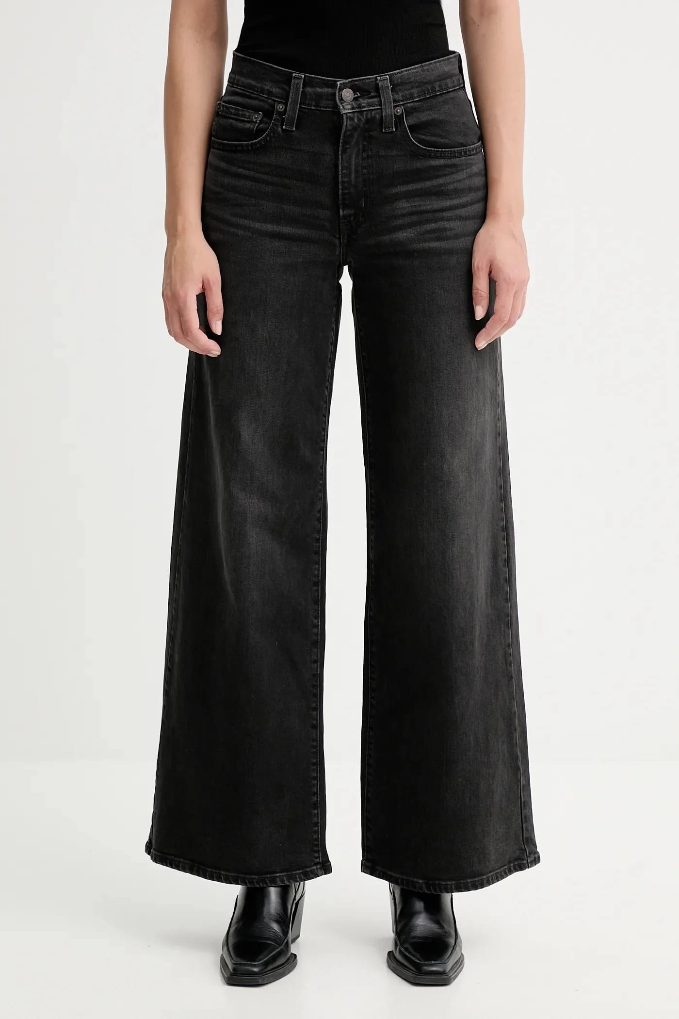джинсы 728 HR WIDE LEG черные для женщин