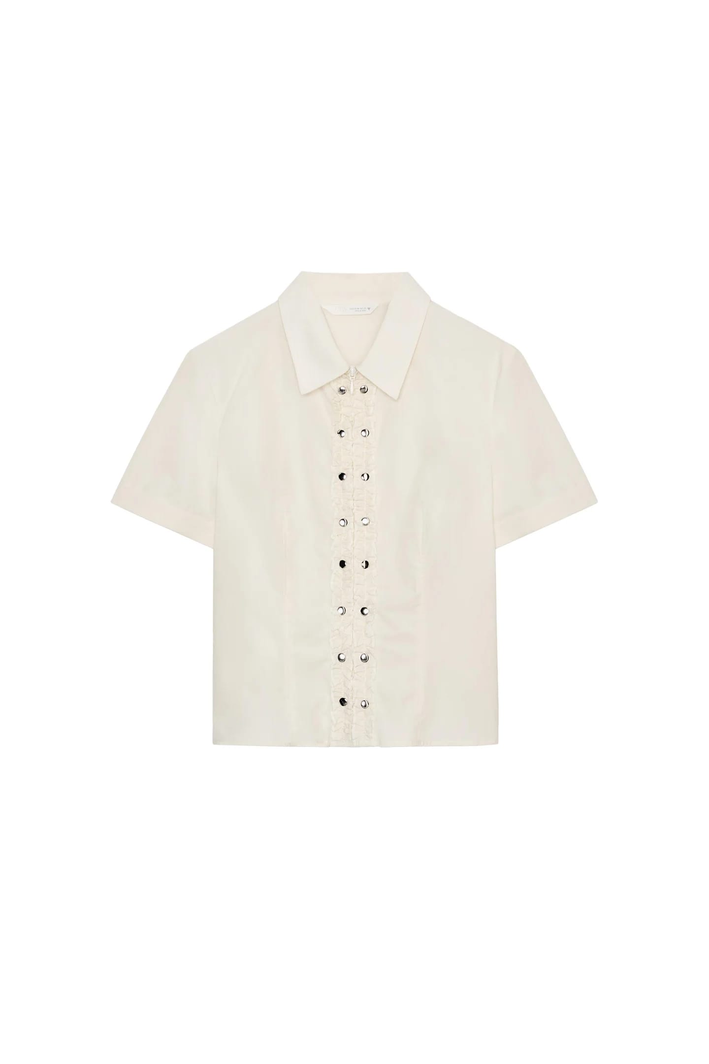РУБАШКА ПОПЕЛИН С РЮБКАМИ И РИББЛАМИ - фото 5
