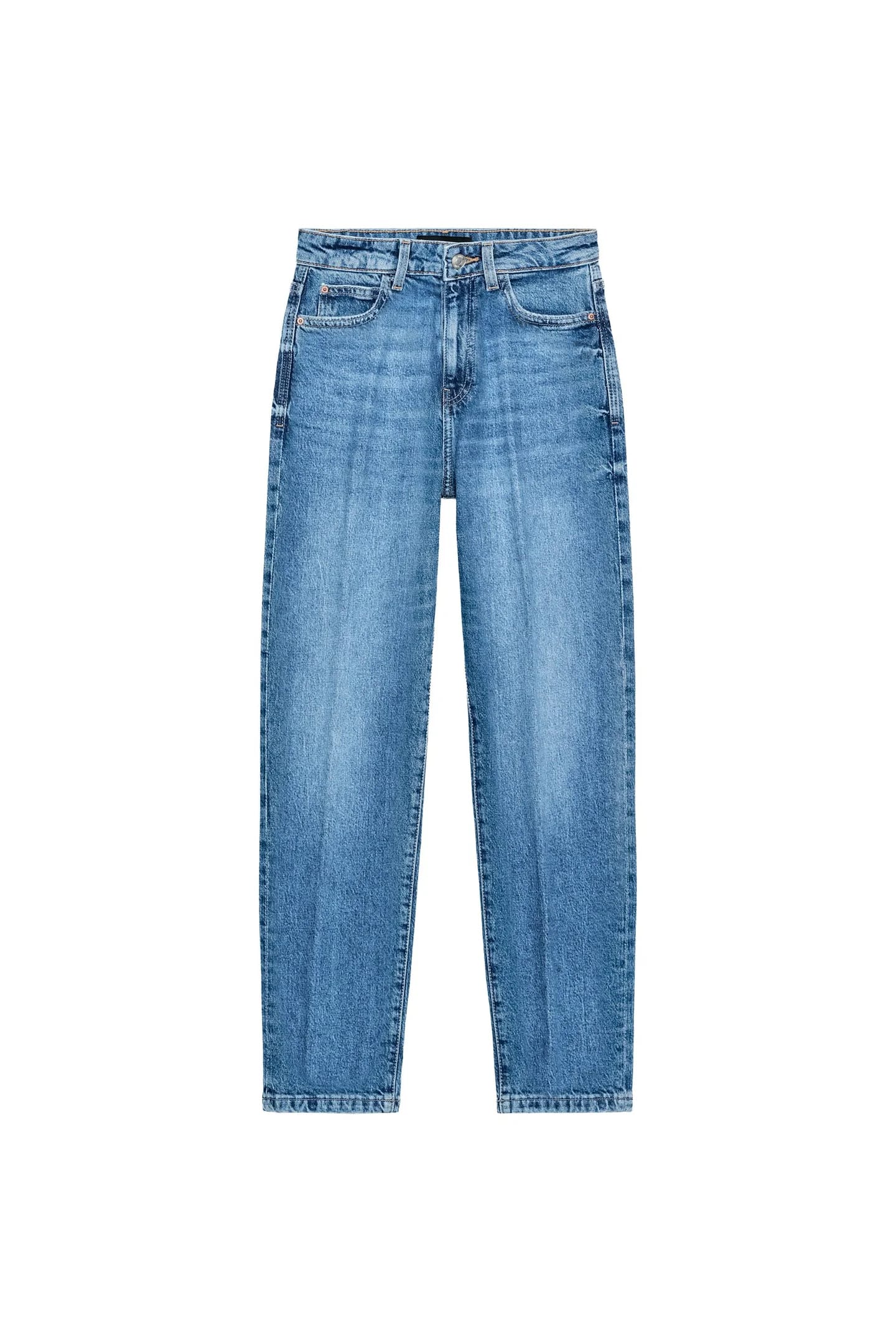 ДЖИНСЫ MOM FIT С ВЫСОКОЙ ПОСАДКОЙ С КРОМКОЙ ИЗ КОЛЛЕКЦИИ Z1975 - фото 5