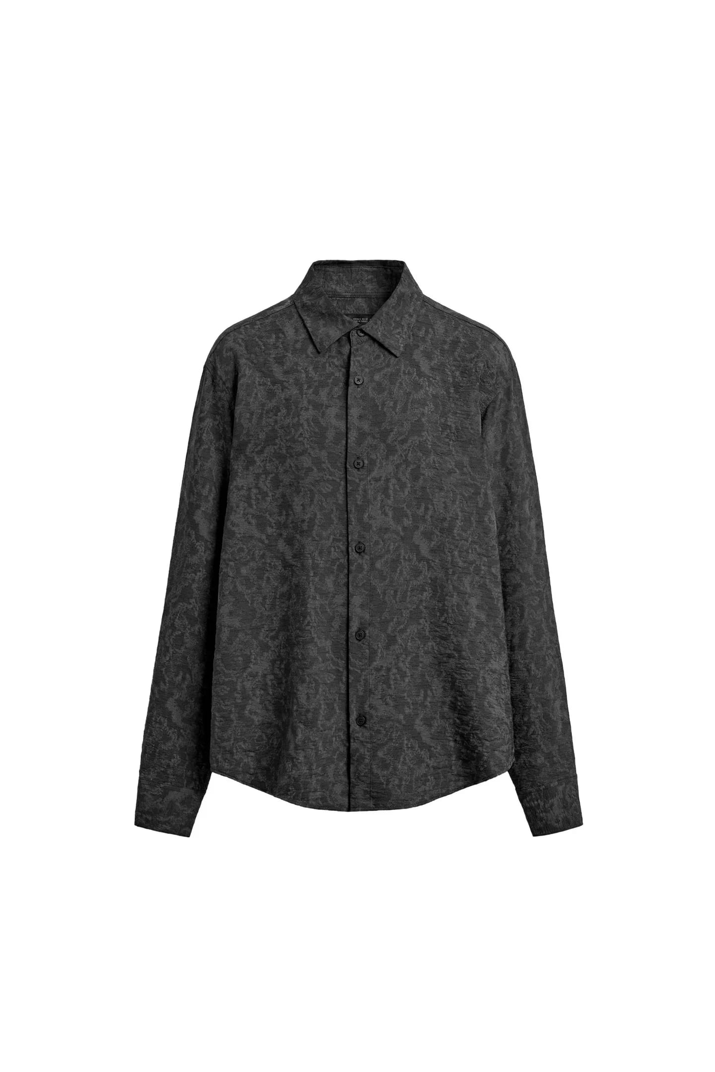 ЖАККАРДОВАЯ РУБАШКА С ЦВЕТАМИ ИЗ ИГРАЮЩЕЙ ТКАНИ - фото 3