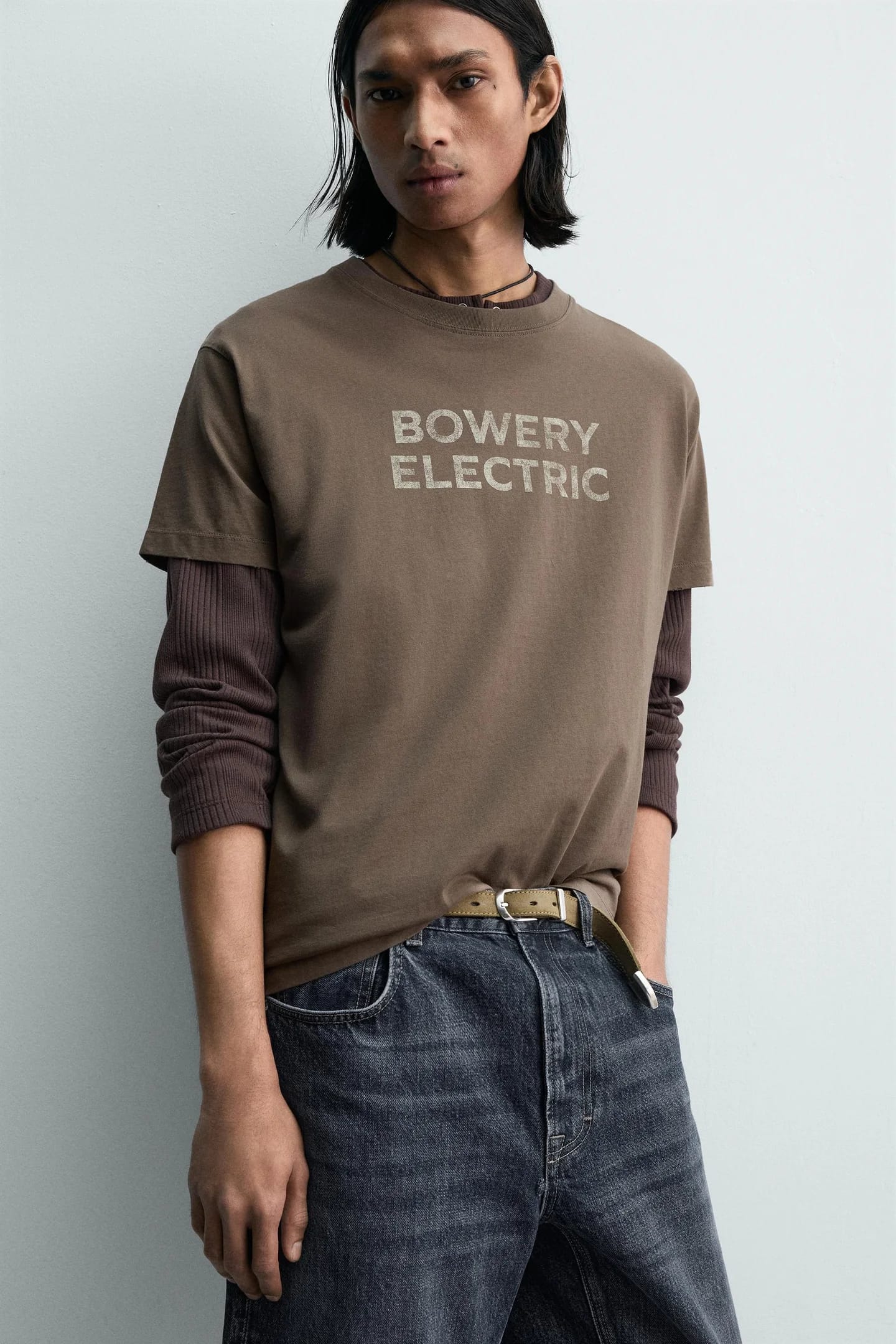 ФУТБОЛКА BOXY FIT С НАДПИСЬЮ И ЭФФЕКТОМ СТИРКИ