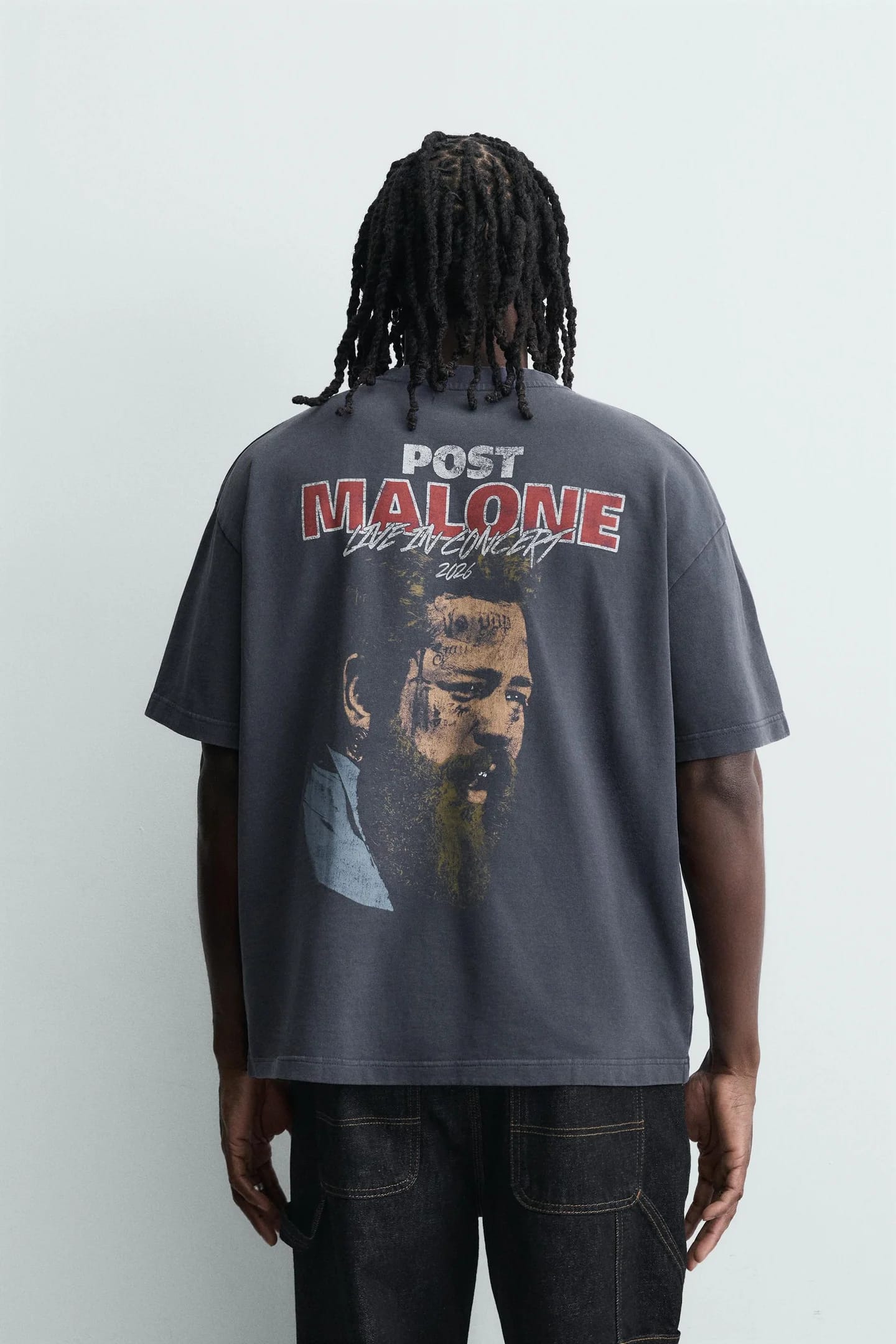 СВИТШОТ С ЭФФЕКТОМ СТИРКИ И ПРИНТАМИ POST MALONE™ - фото 2