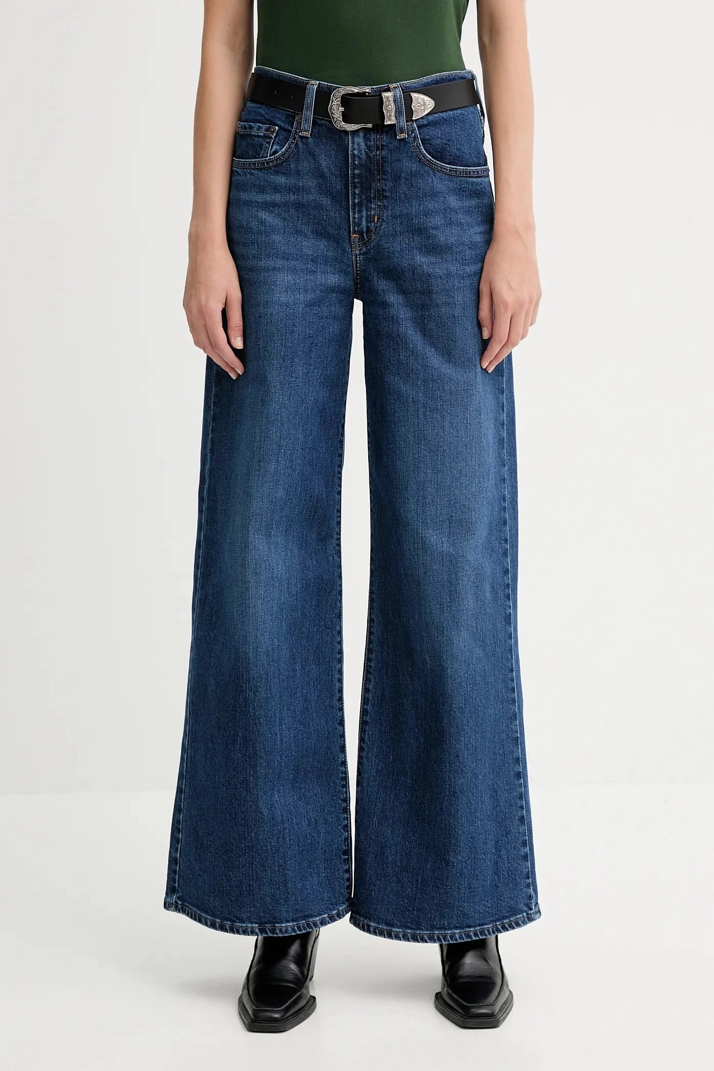 джинсы 728 HR WIDE LEG синие для женщин