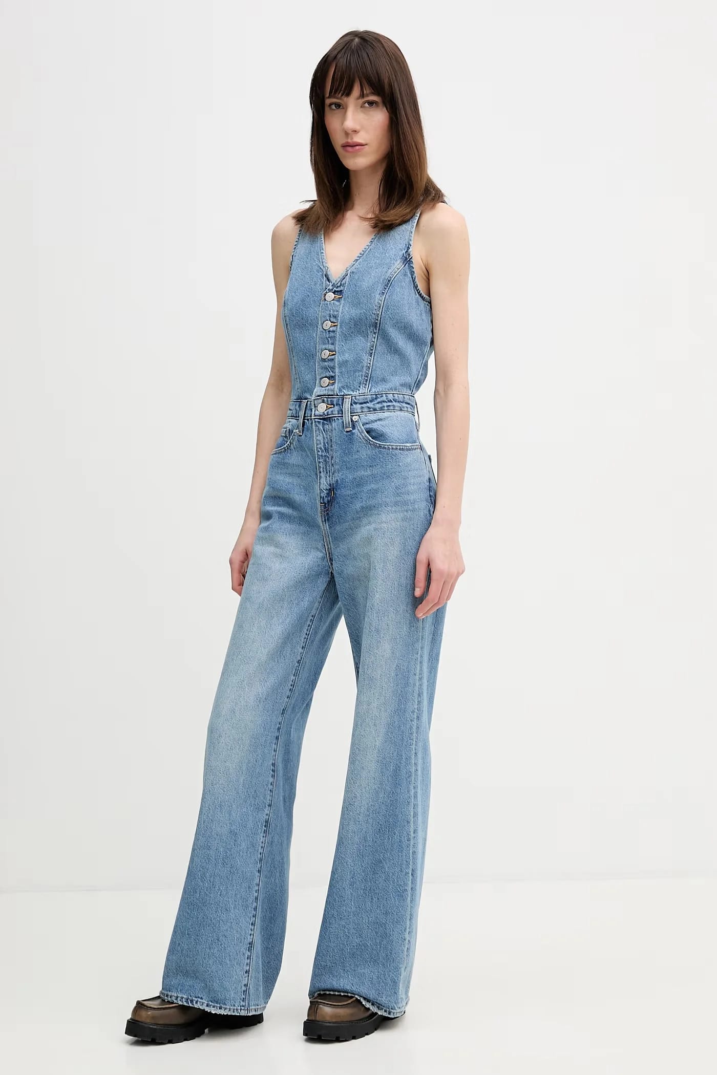 Джинсовый комбинезон DNM VEST WIDELG - фото 2