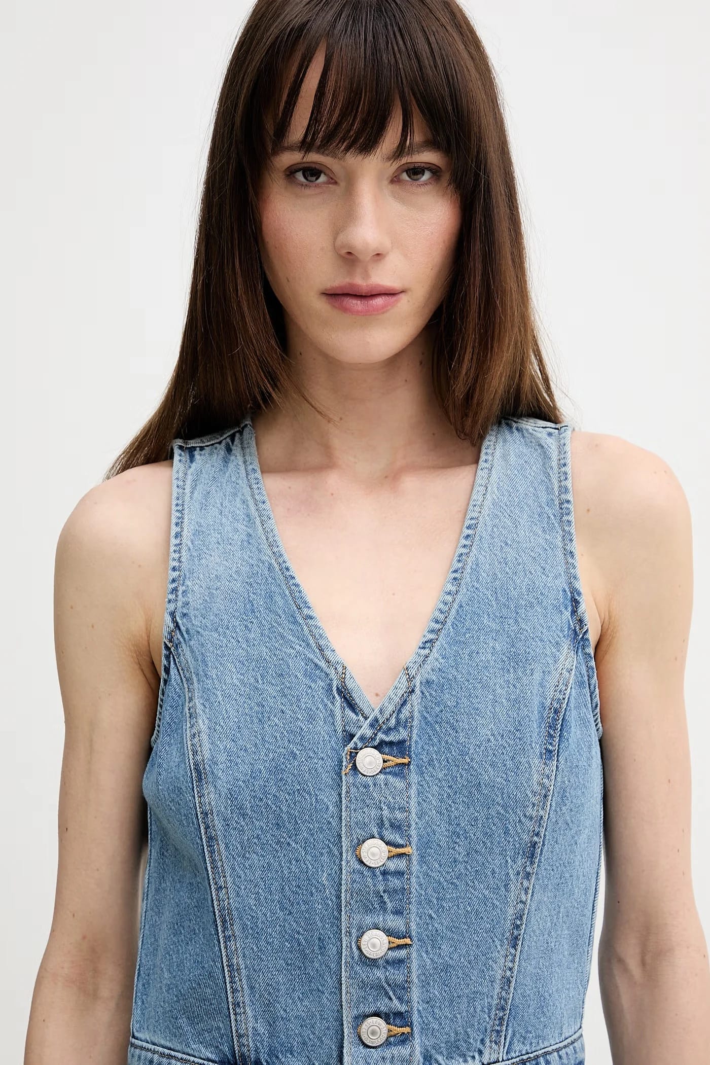 Джинсовый комбинезон DNM VEST WIDELG - фото 4