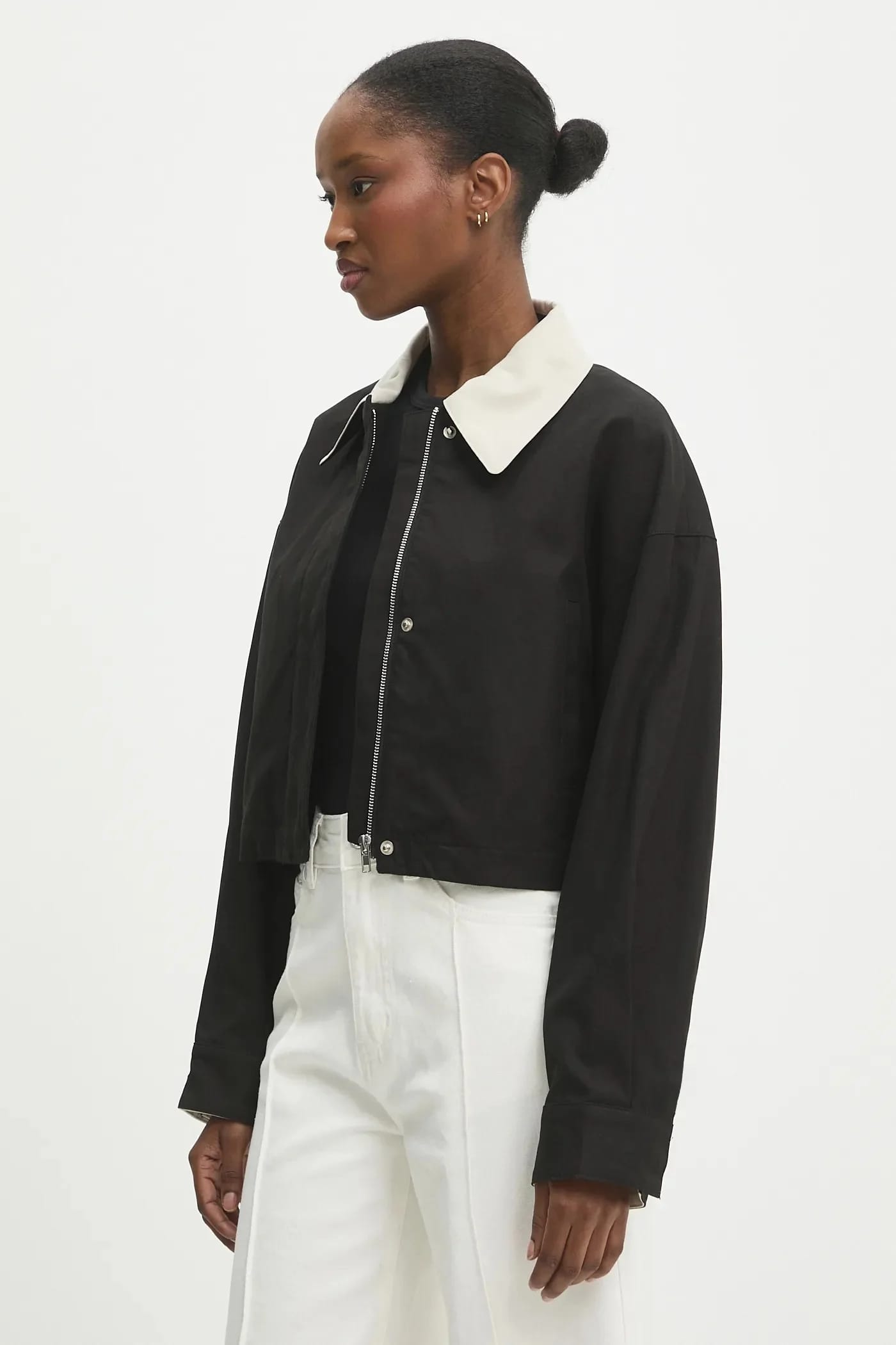 Хлопковая куртка черная для женщин