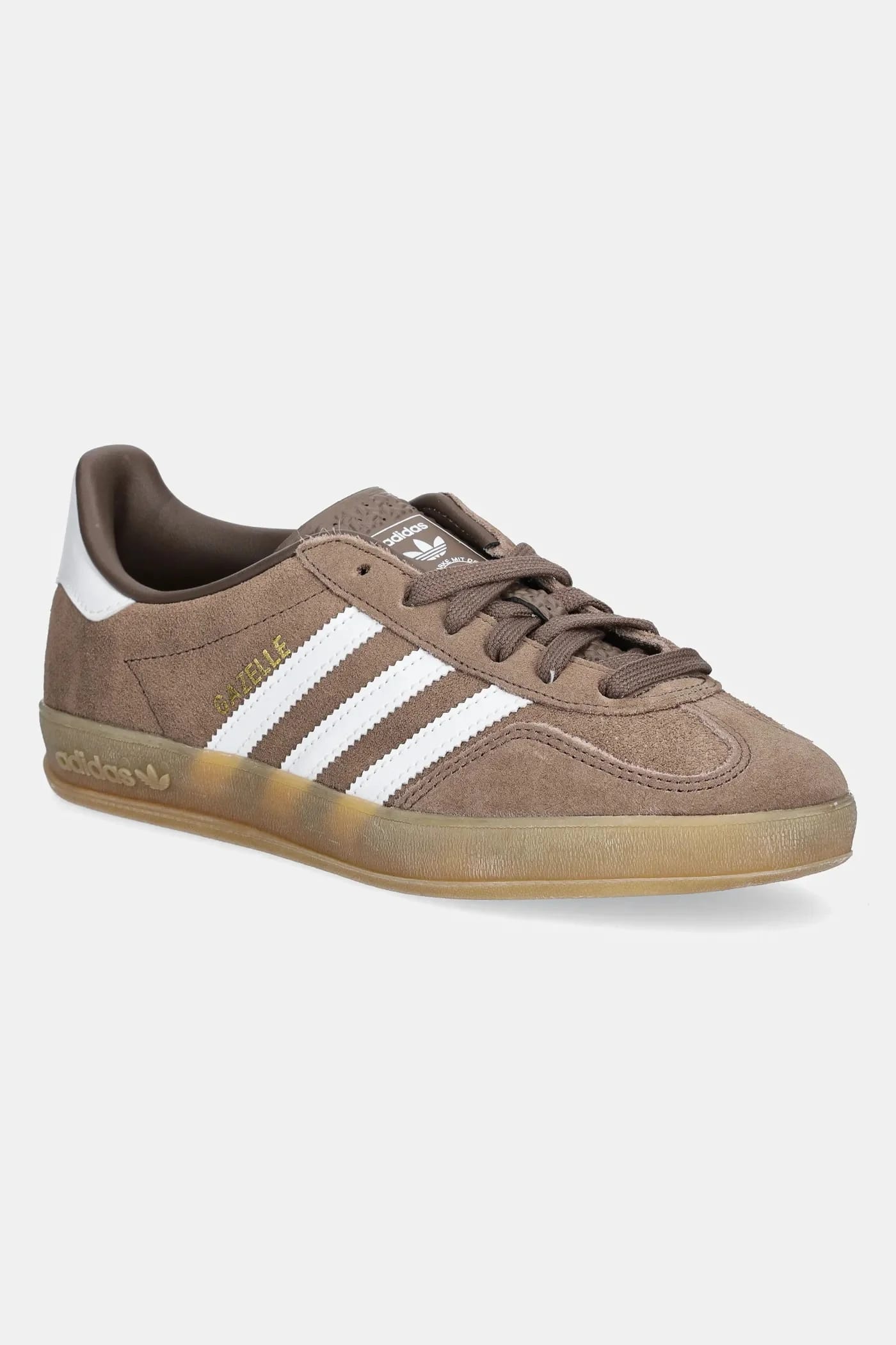 кроссовки Gazelle Indoor замшевые коричневое