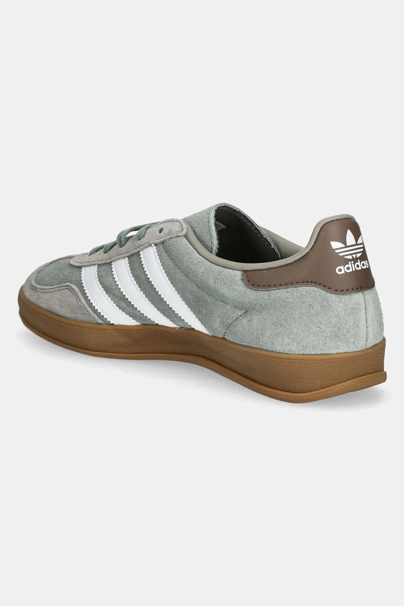 кроссовки Gazelle Indoor замшевые зеленое - фото 3