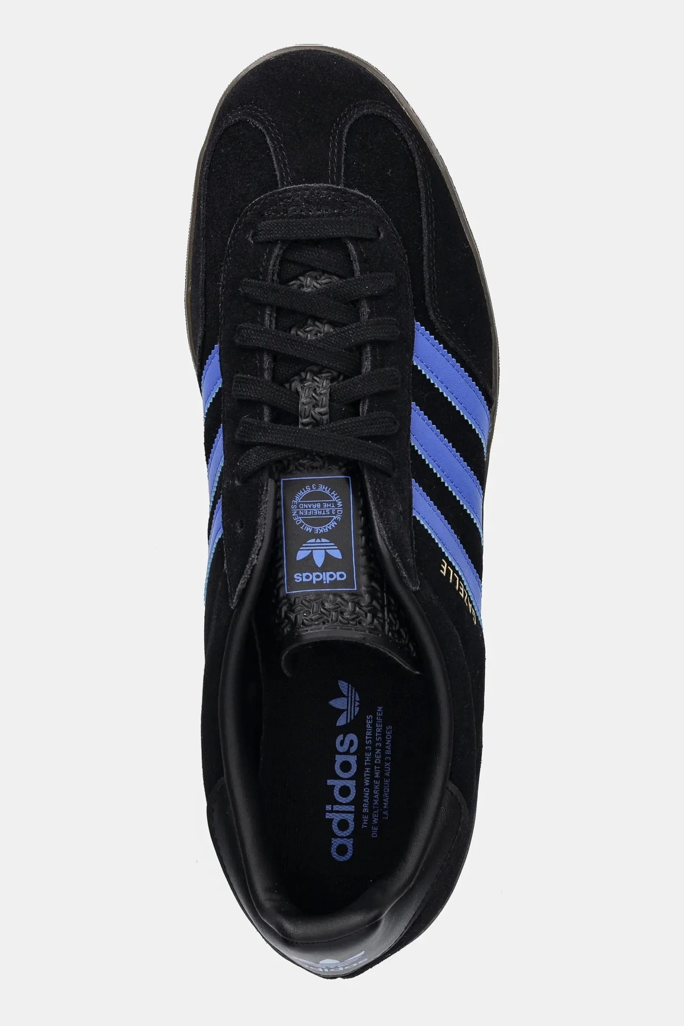 кроссовки Gazelle Indoor замшевые черное - фото 4