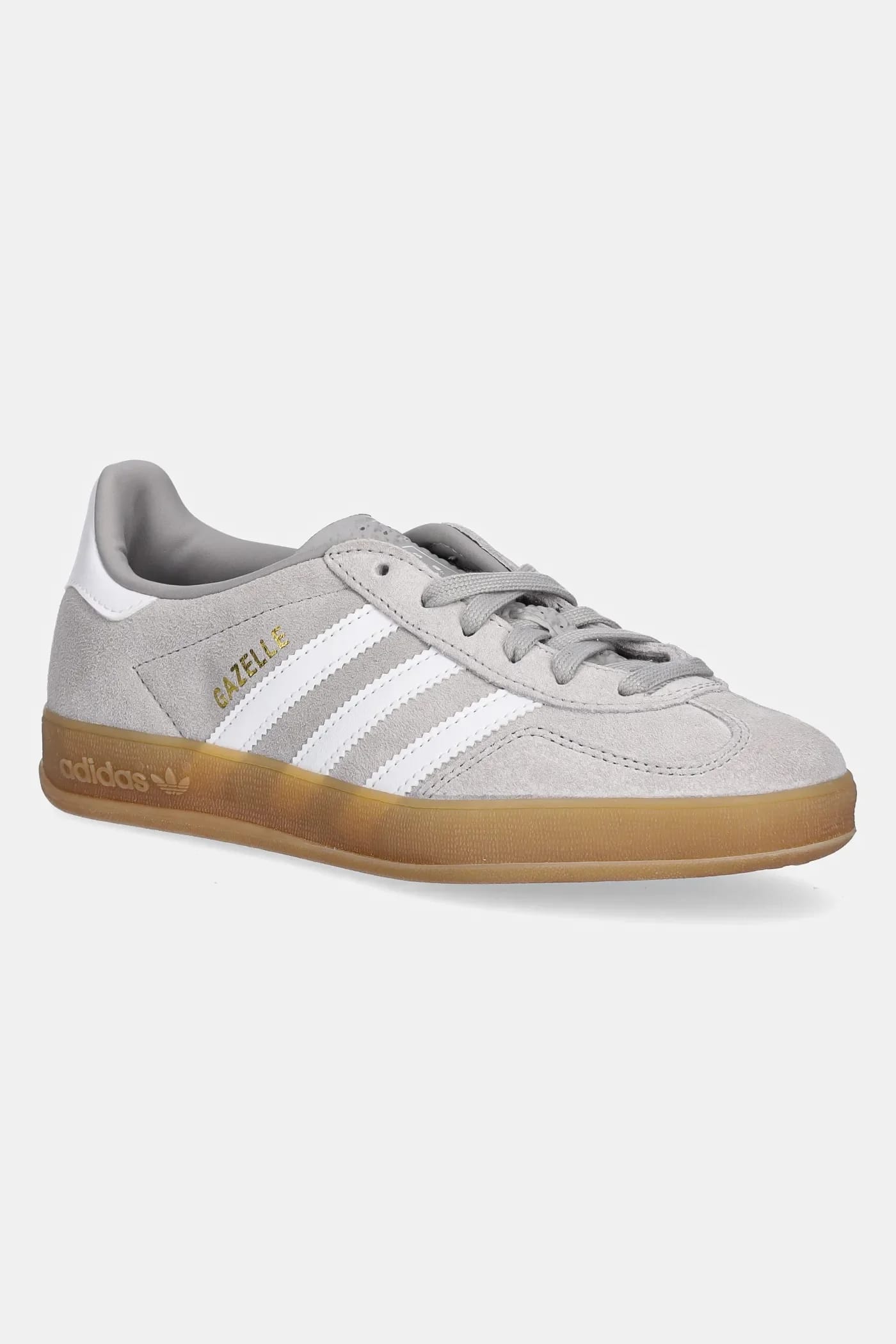 кроссовки Gazelle Indoor замшевые серое