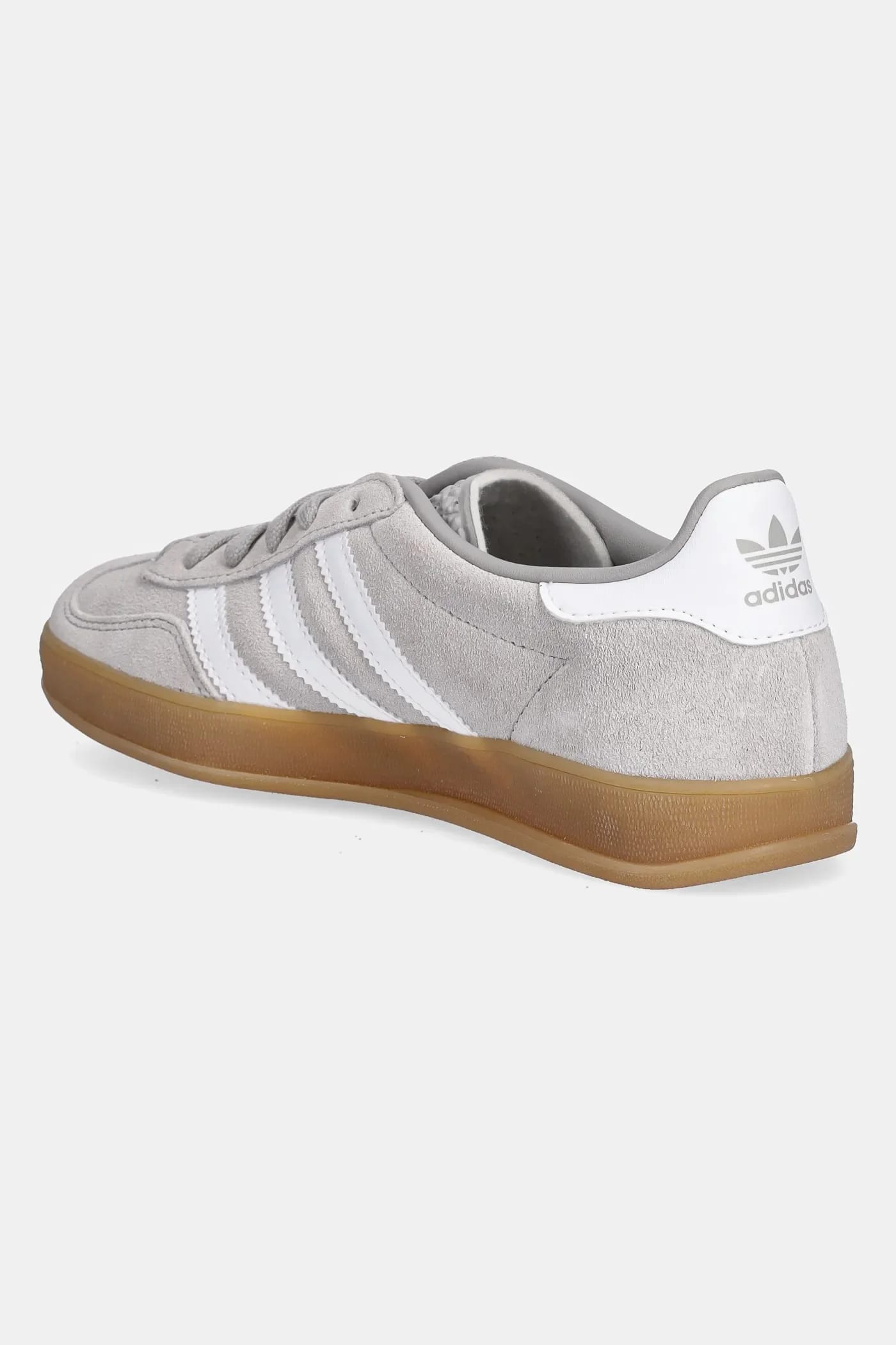 кроссовки Gazelle Indoor замшевые серое - фото 3