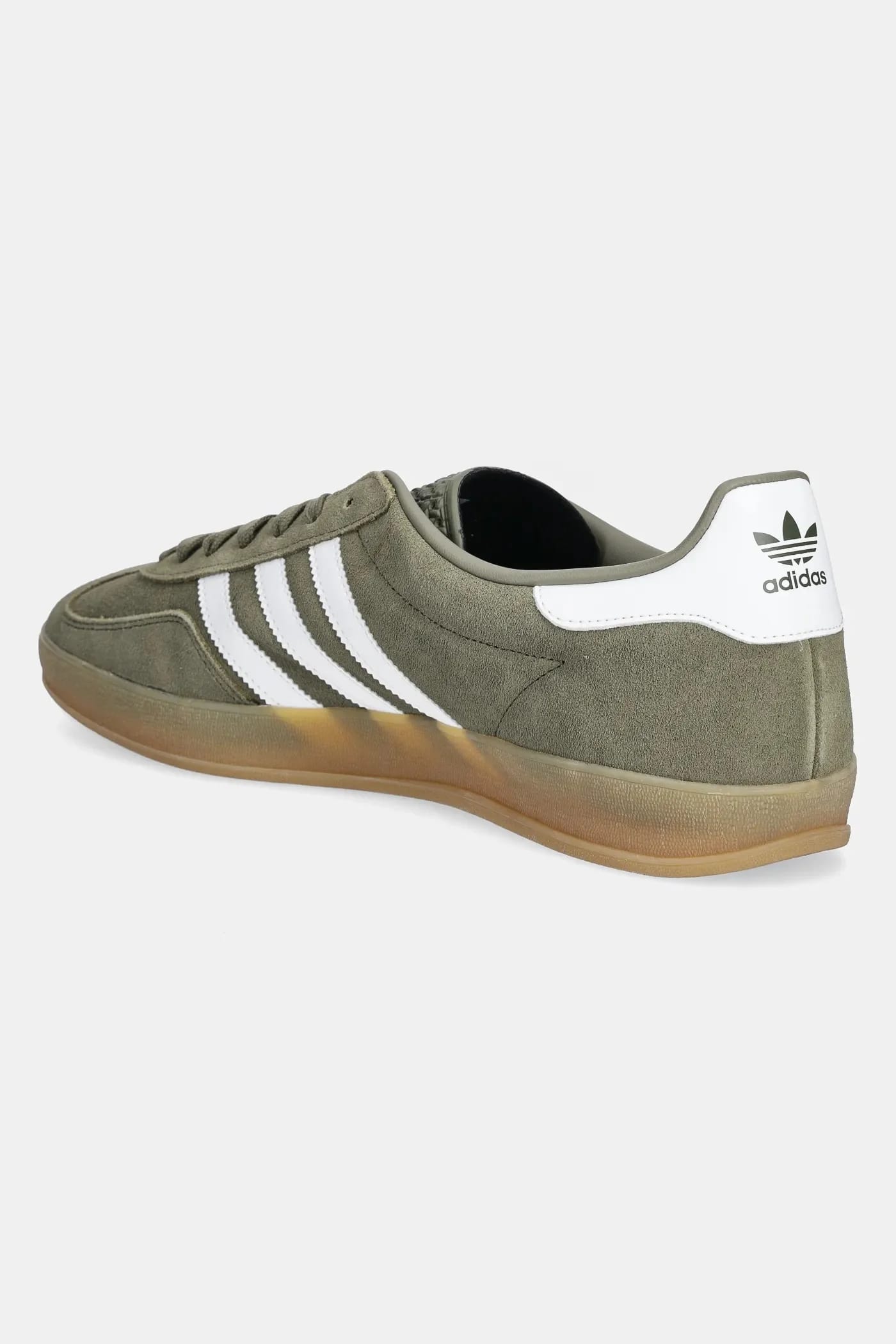 кроссовки Gazelle Indoor замшевые зеленое - фото 3