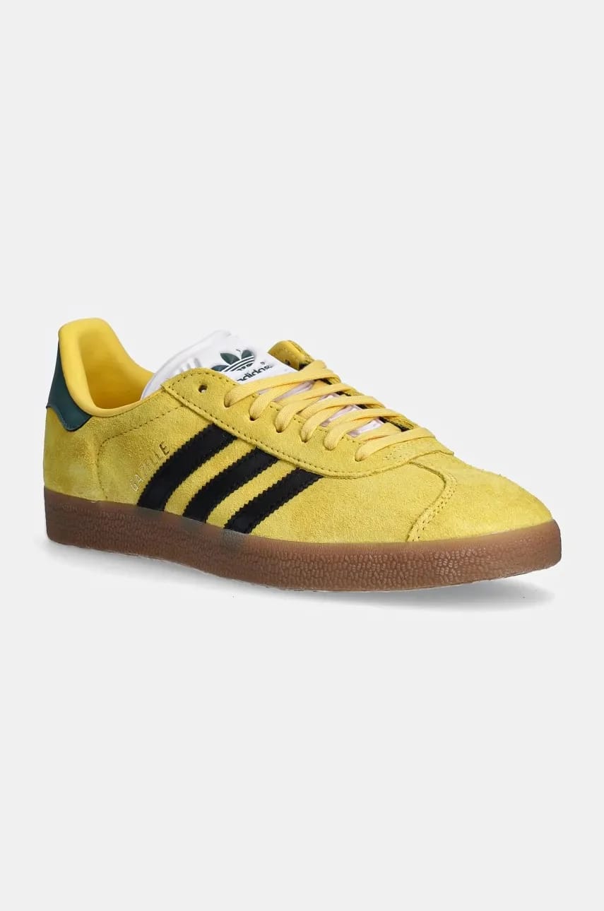 кроссовки Gazelle замшевые желтое