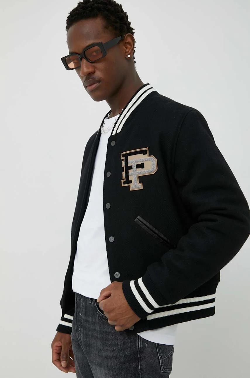Шерстяной бомбер Varsity Jacket - фото 2