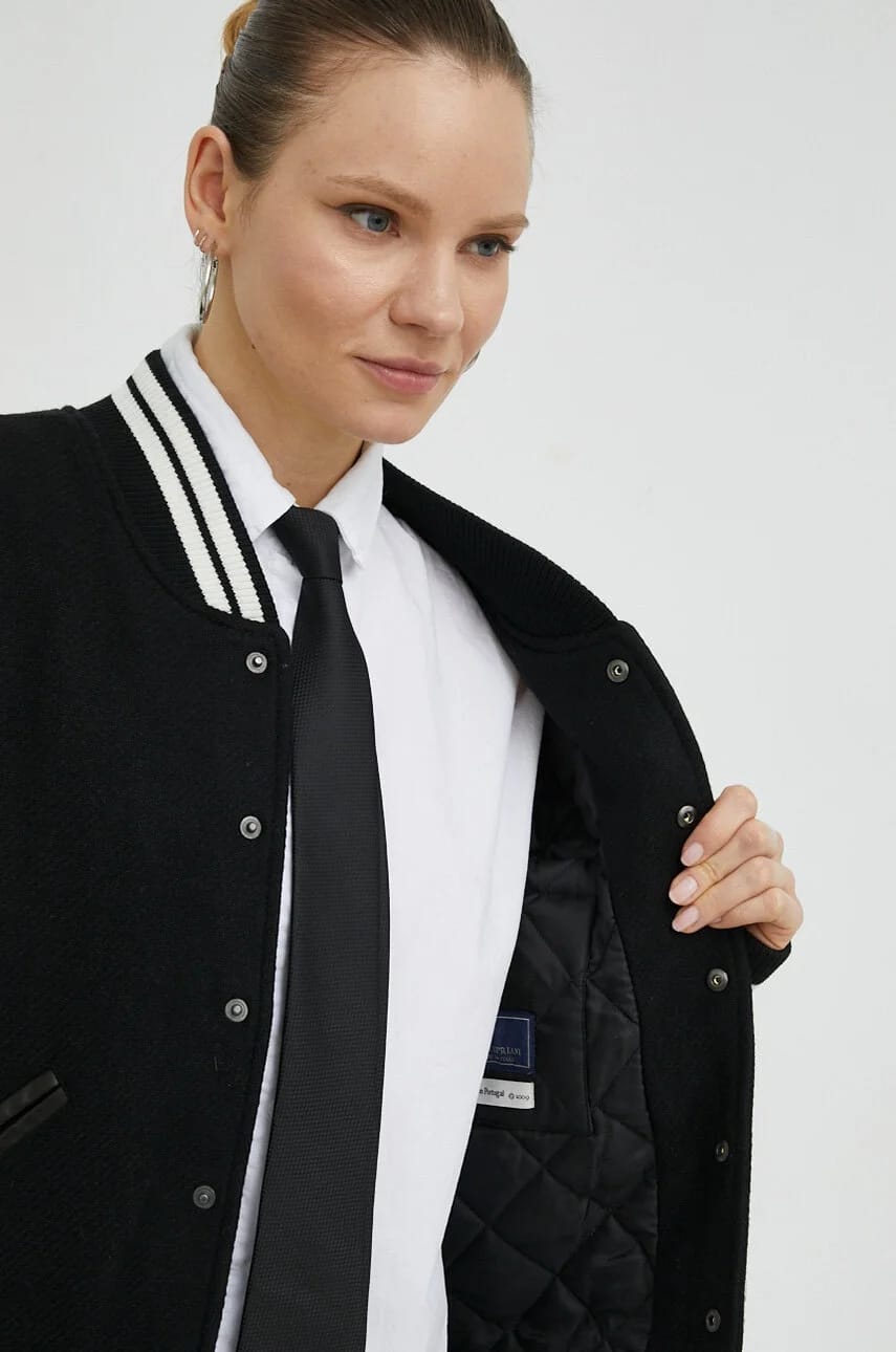 Шерстяной бомбер Varsity Jacket - фото 9