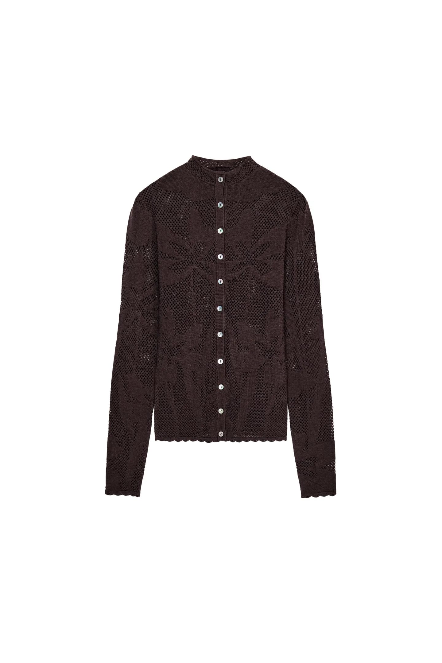 ЖАККАРДОВЫЙ ТРИКОТАЖНЫЙ КАРДИГАН - фото 3